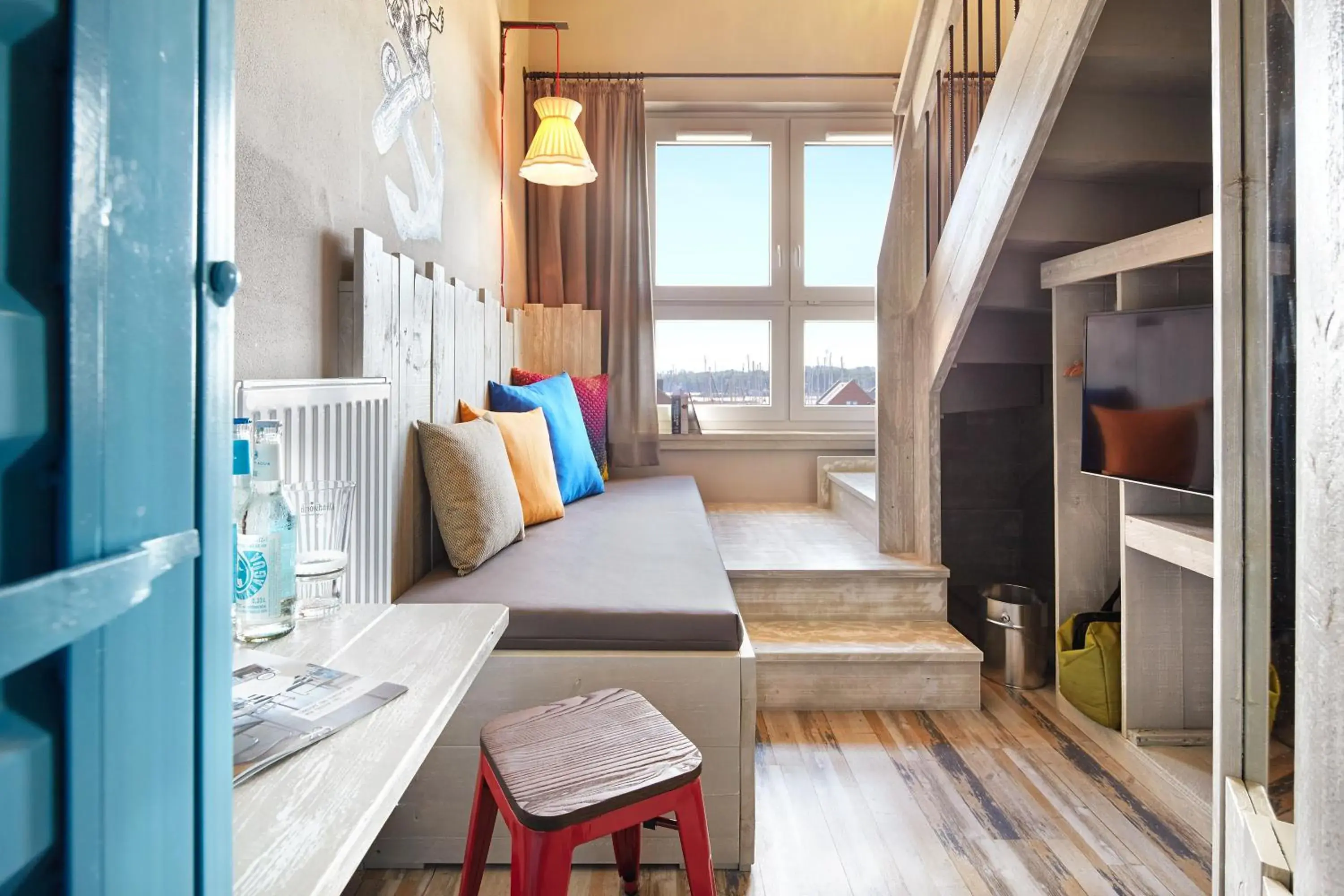 Maisonettezimmer mit Landblick in Bretterbude Heiligenhafen Maisonettezimmer mit Landblick in Bretterbude Heiligenhafen