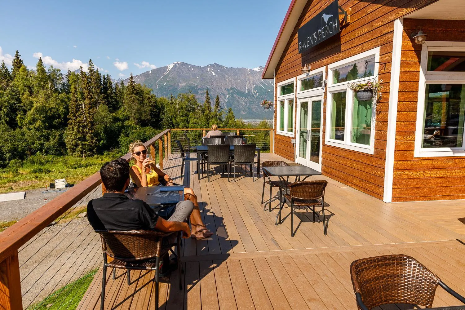 Patio in Alaska Glacier Lodge