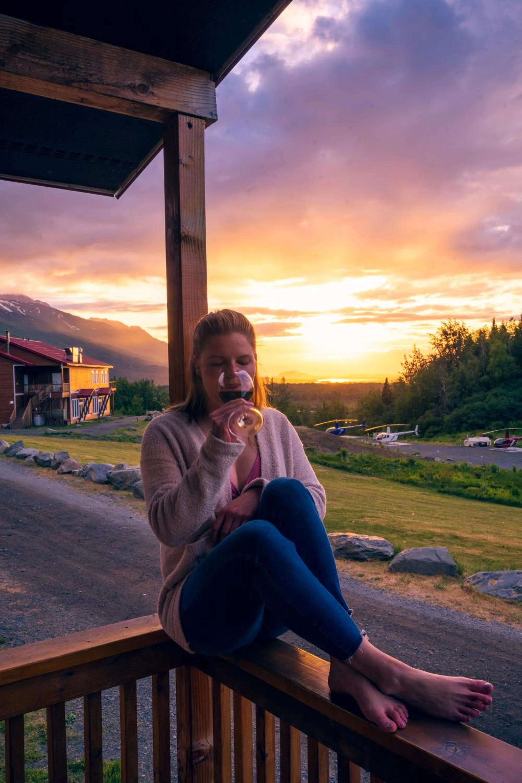 Natural landscape in Alaska Glacier Lodge