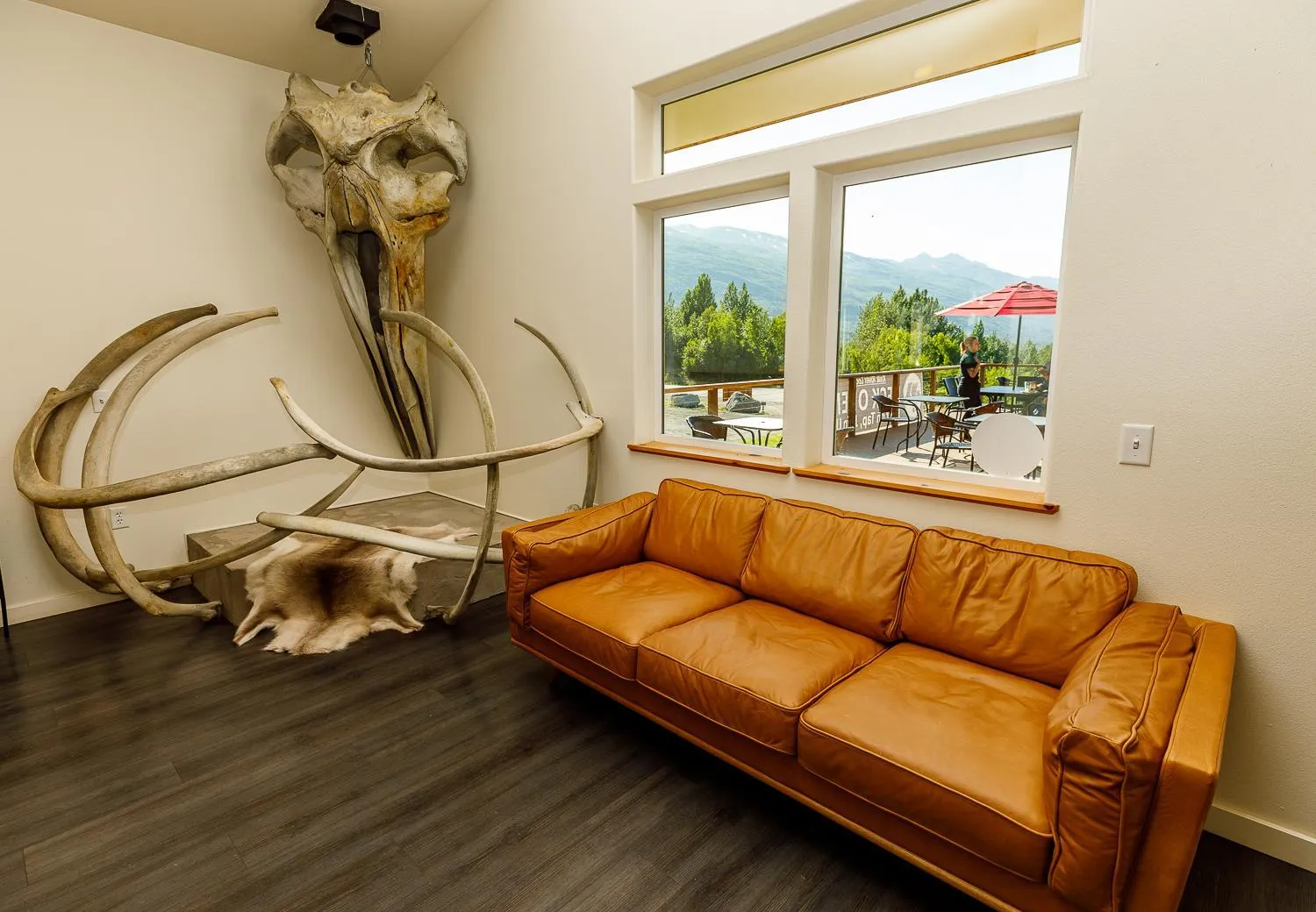 Seating area in Alaska Glacier Lodge