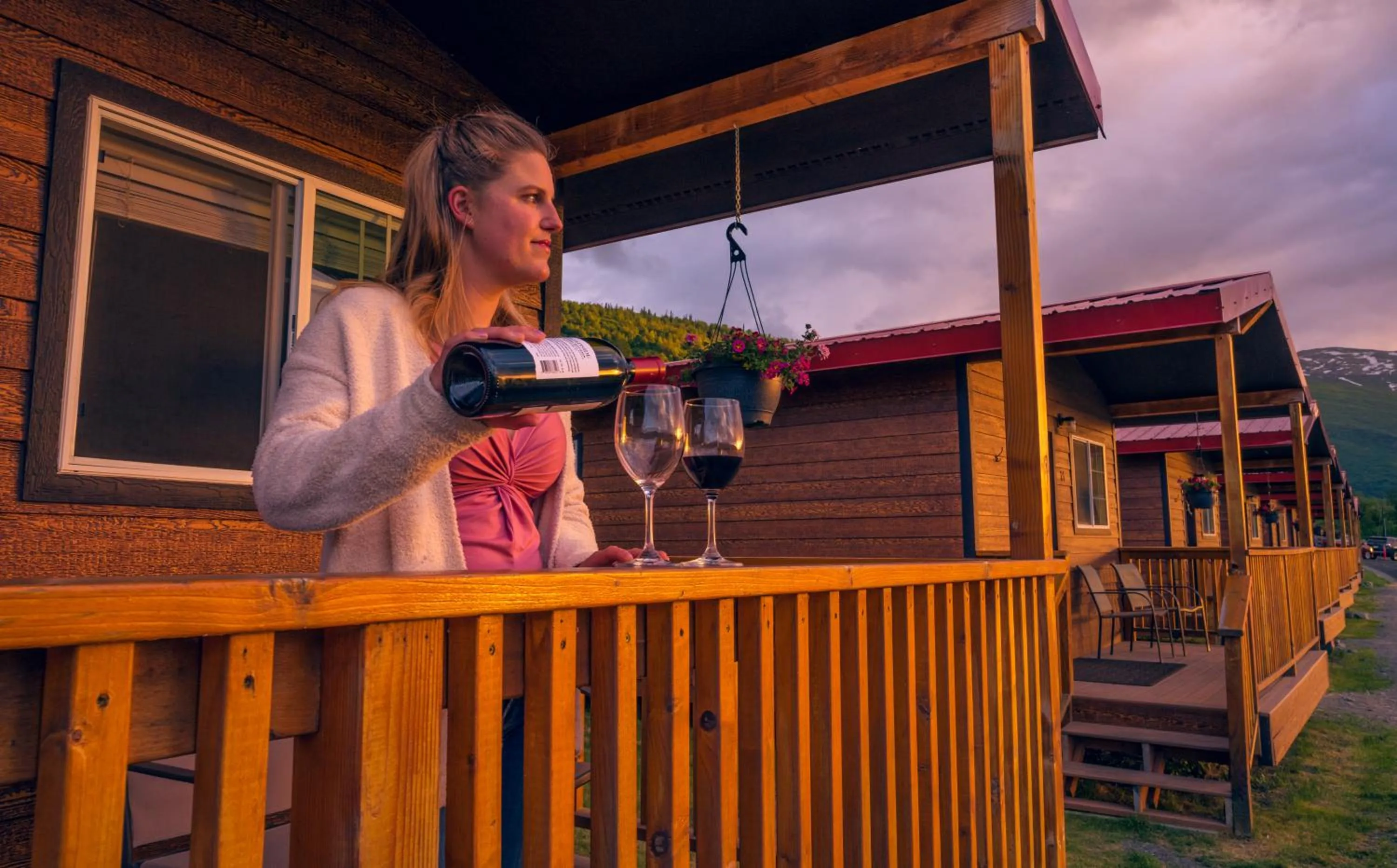 People in Alaska Glacier Lodge