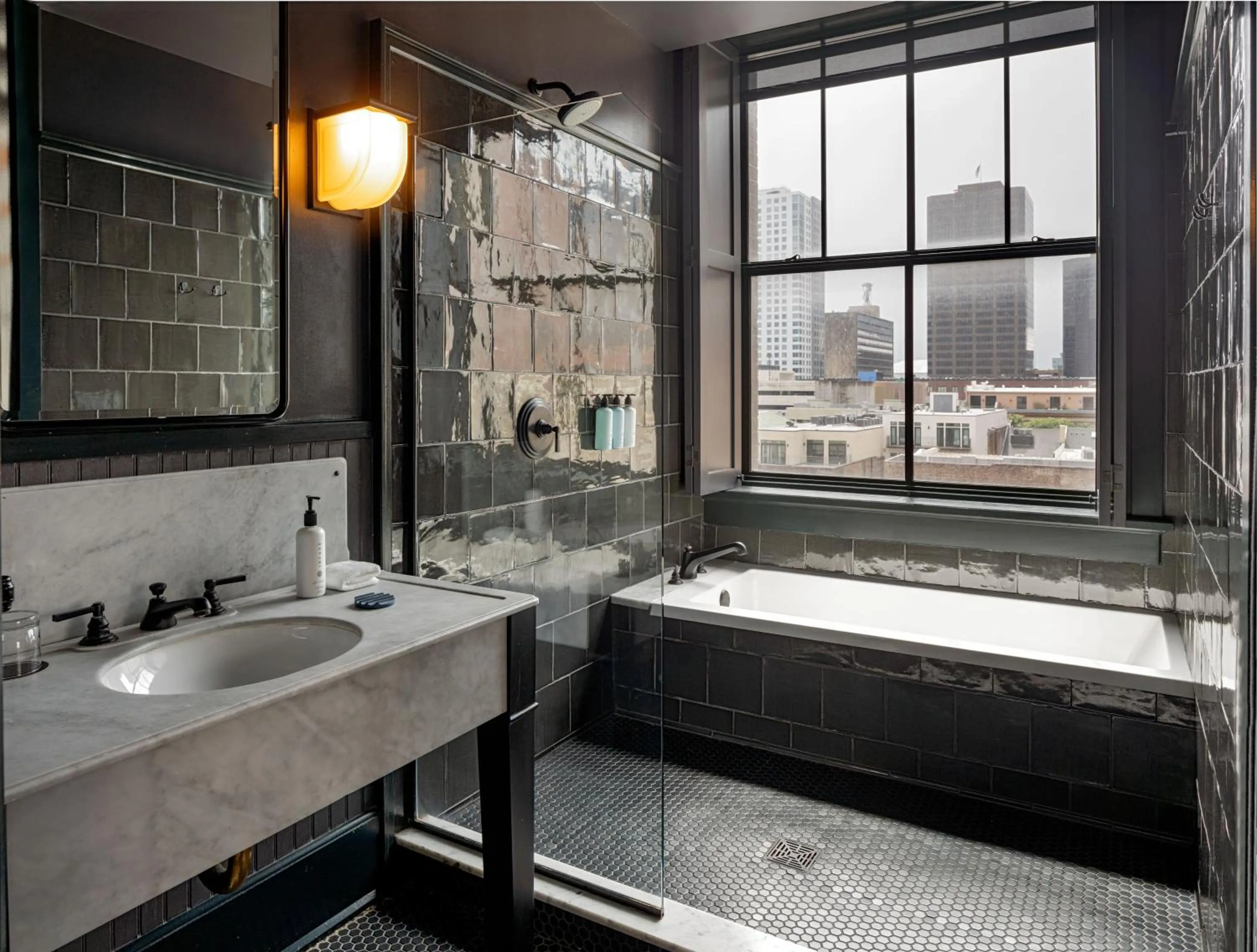 Bathroom in The Barnett, part of JdV by Hyatt