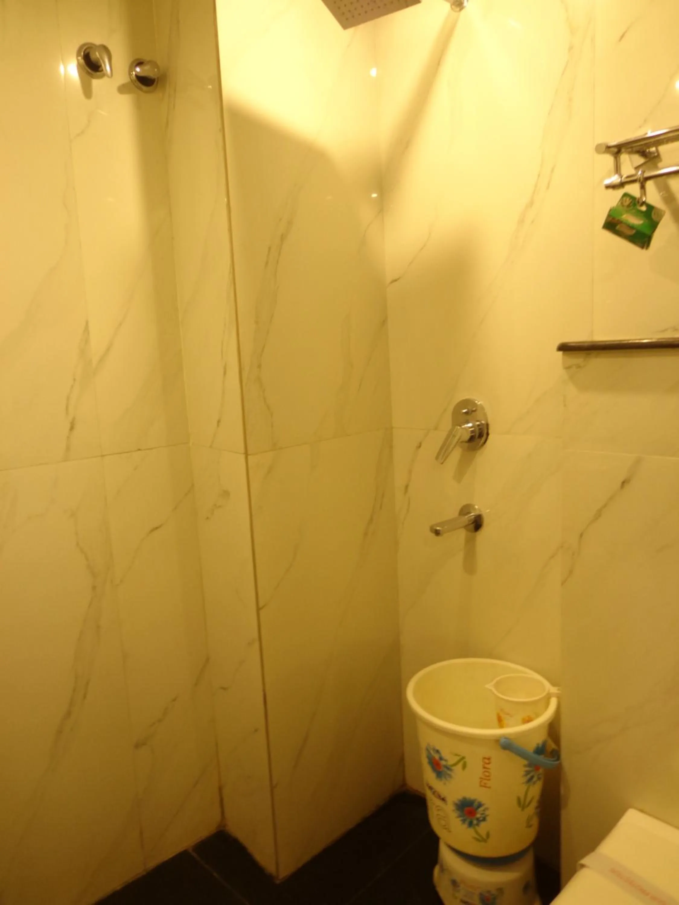 Bathroom in Hotel Station View Opposite New Delhi Railway