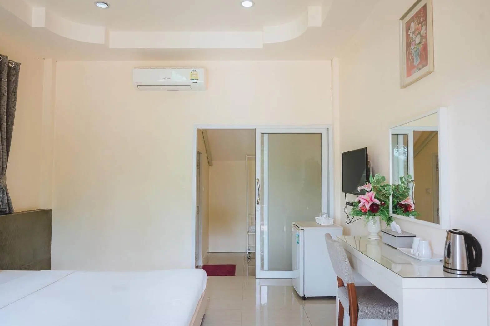 Bed in Baanpufa Resort