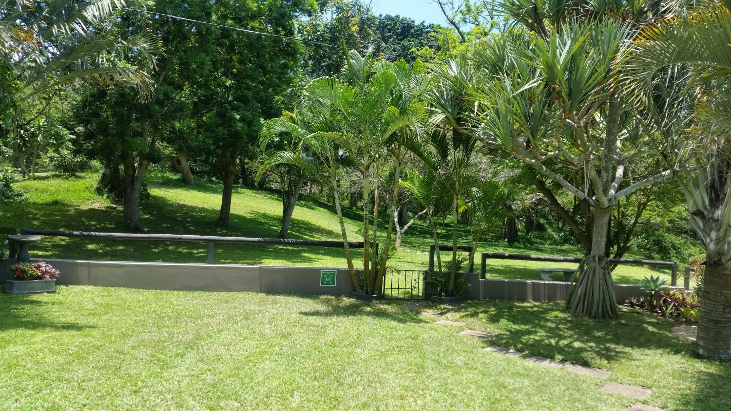 Garden view in The Sandpiper