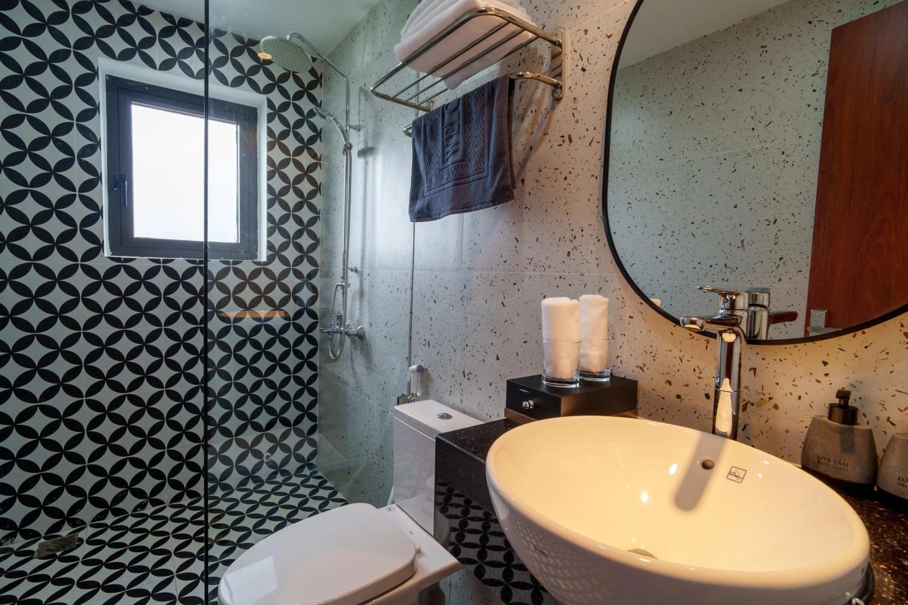 Shower in Serene Riverside Hotel Hoi An