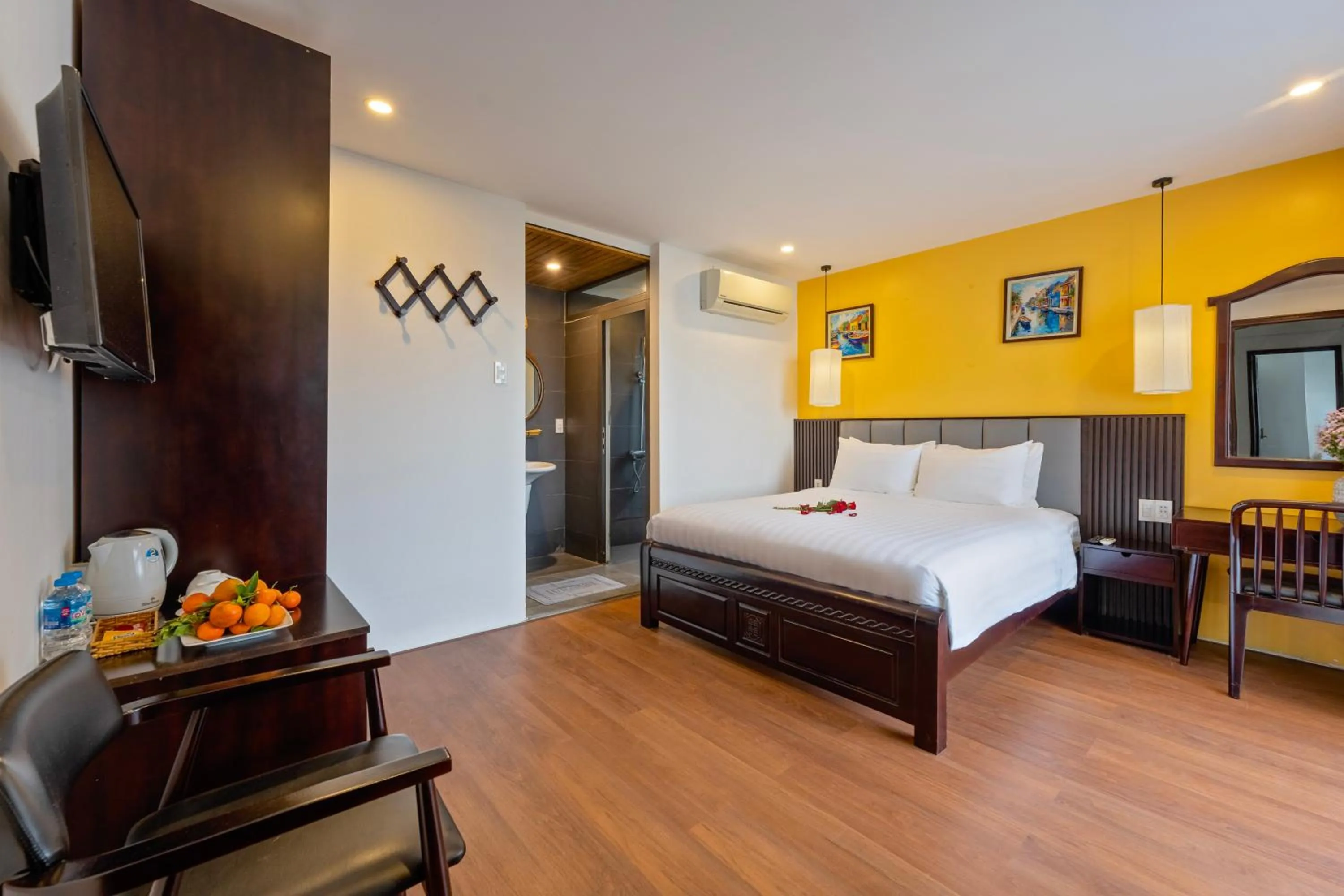 Bedroom, Bed in Serene Riverside Hotel Hoi An