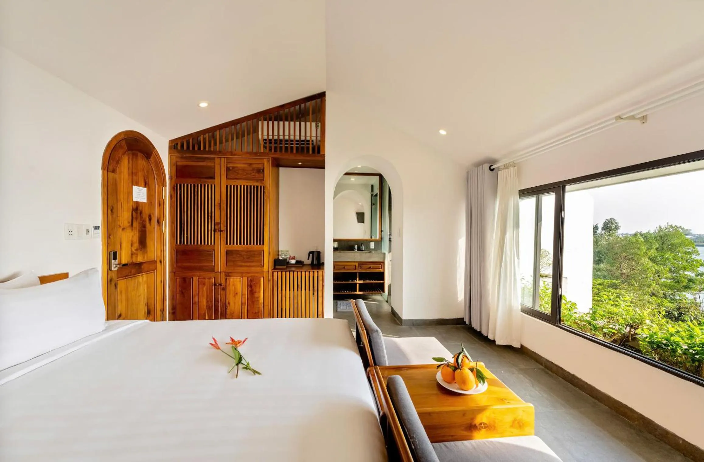 Bedroom, Bed in Serene Riverside Hotel Hoi An