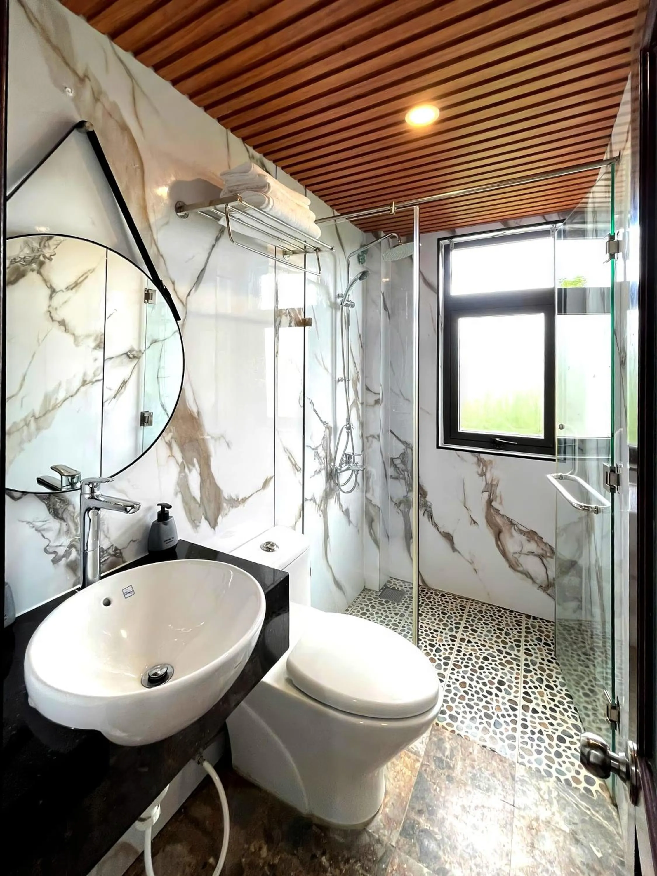 Shower in Serene Riverside Hotel Hoi An