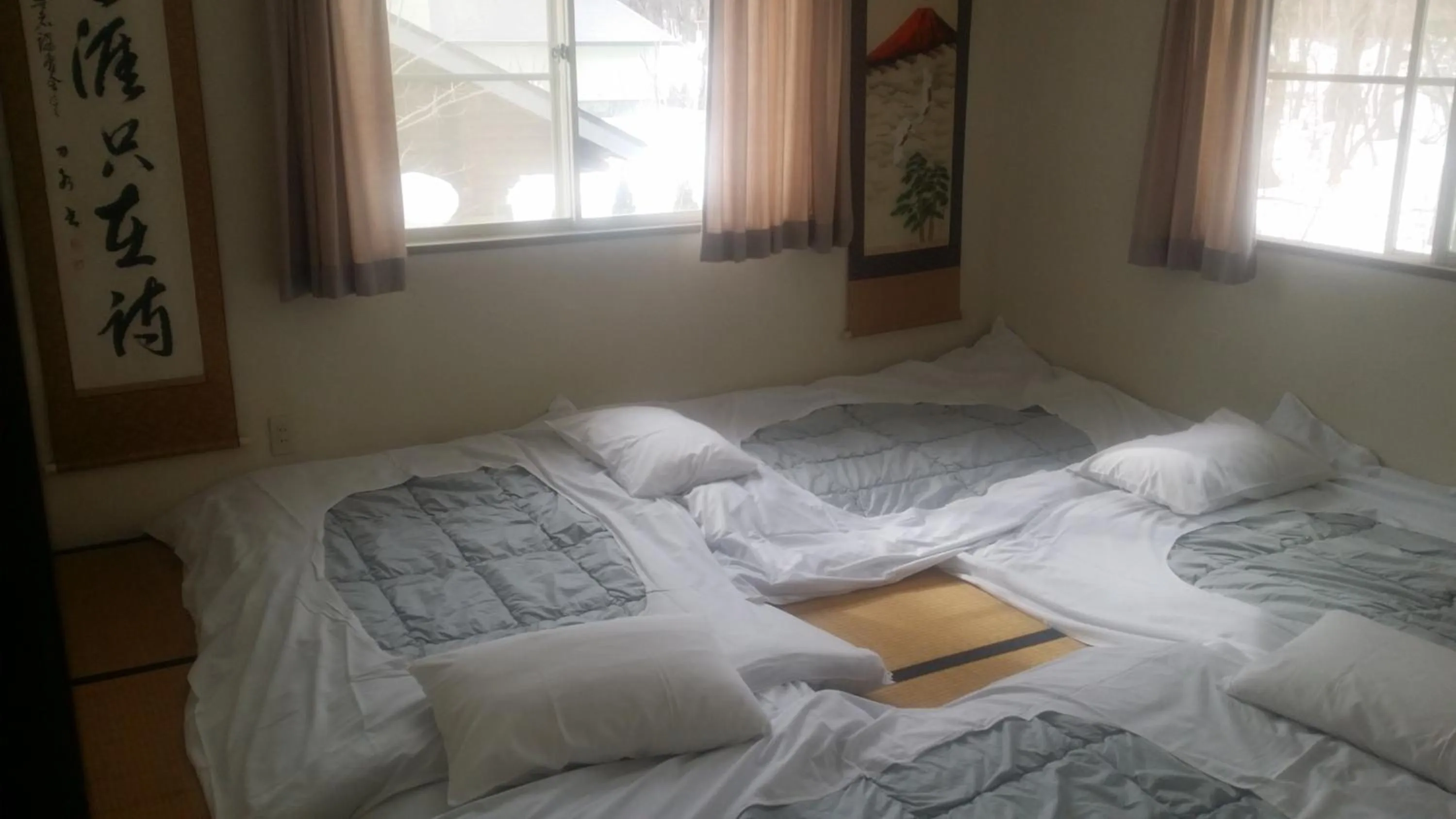 Bed in Hakuba Haven Lodge