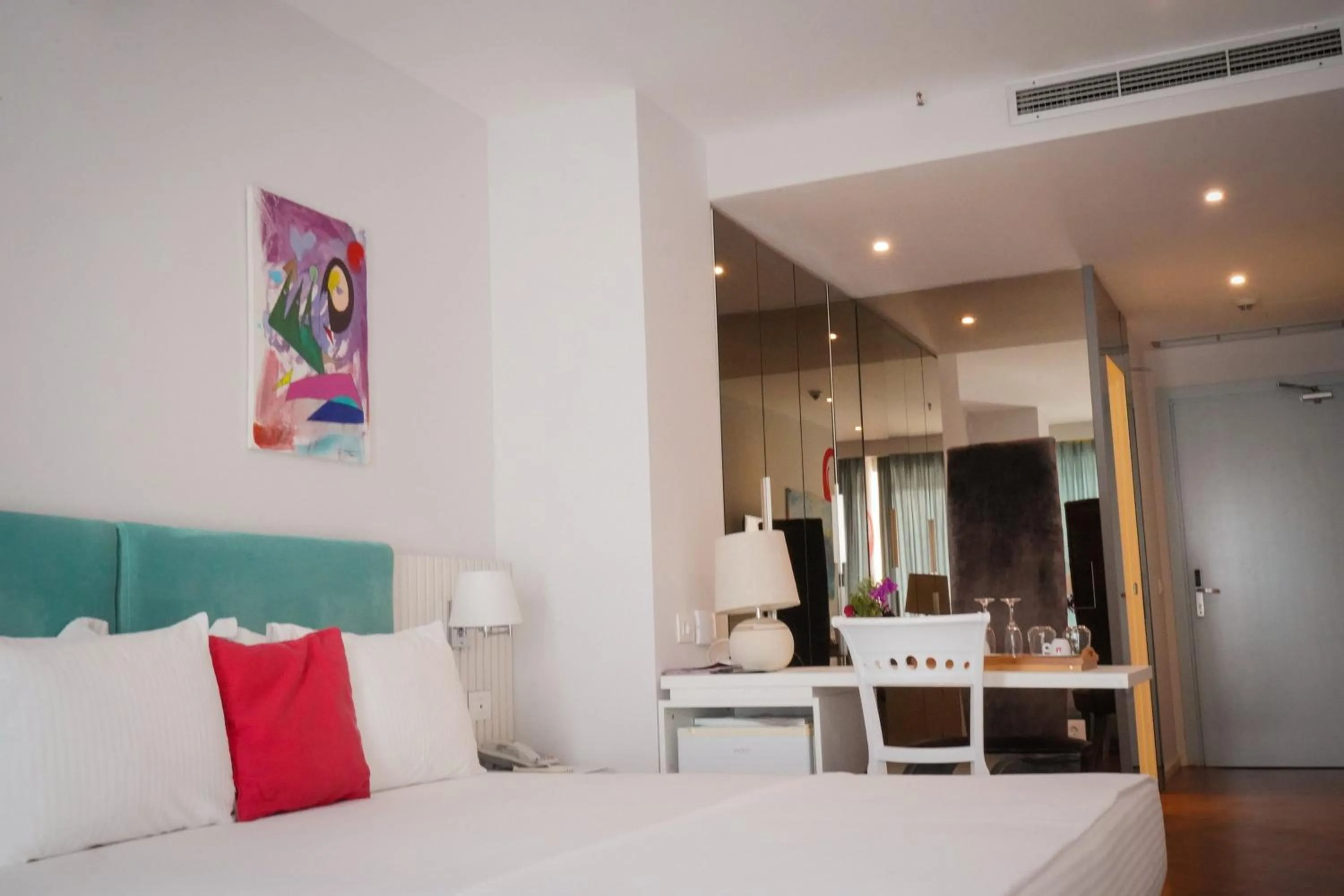 Bed in Bougainville Bay Hotel