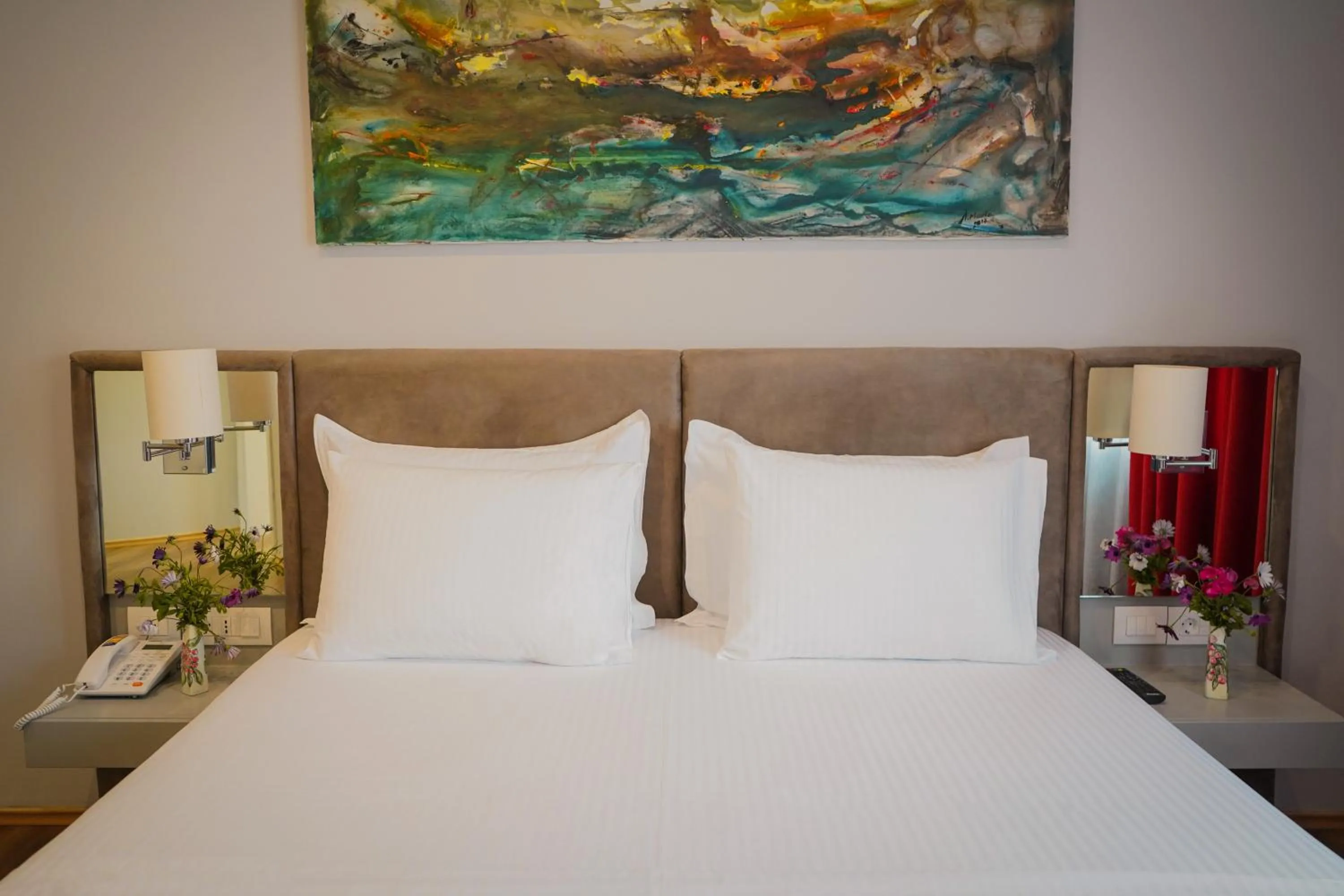 Bed in Bougainville Bay Hotel