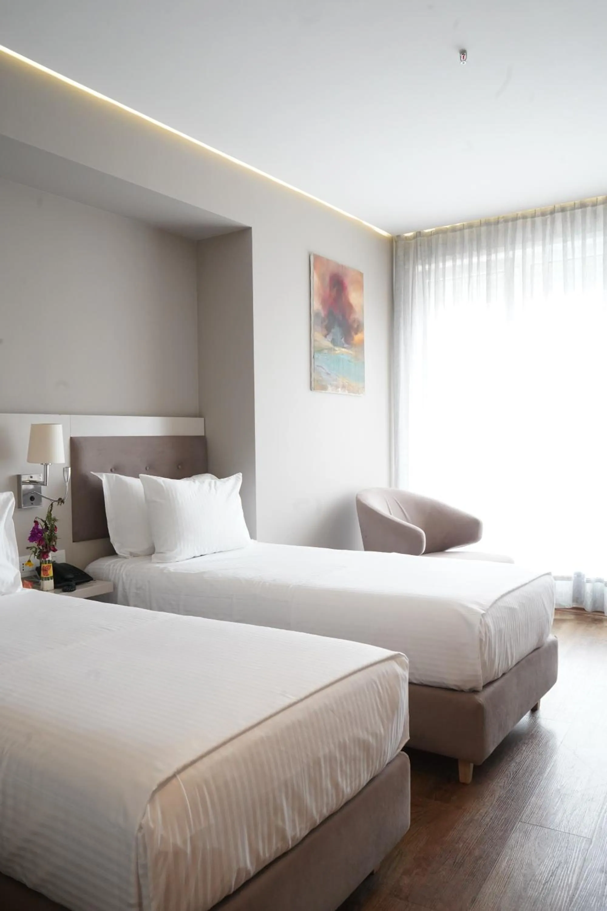 Bed in Bougainville Bay Hotel