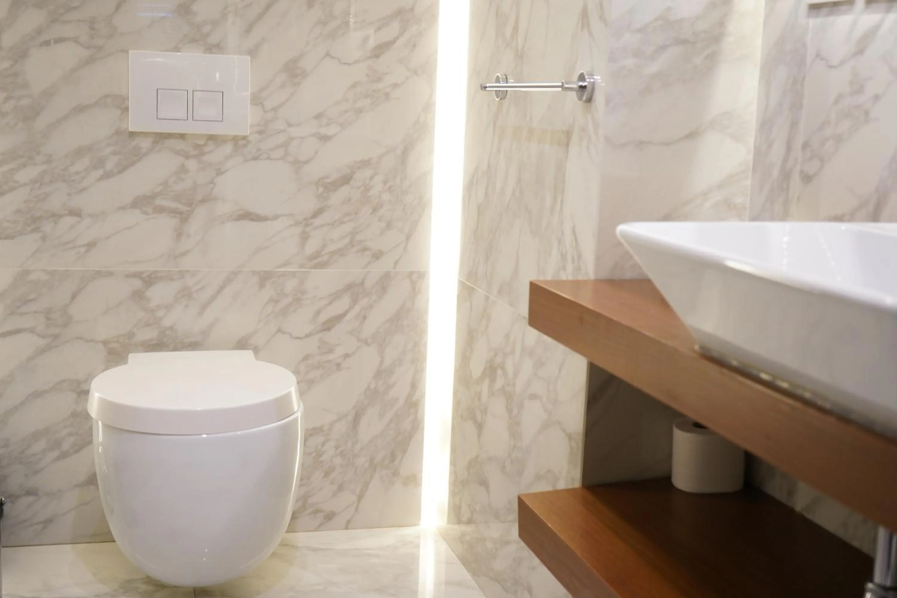 Toilet in Bougainville Bay Hotel