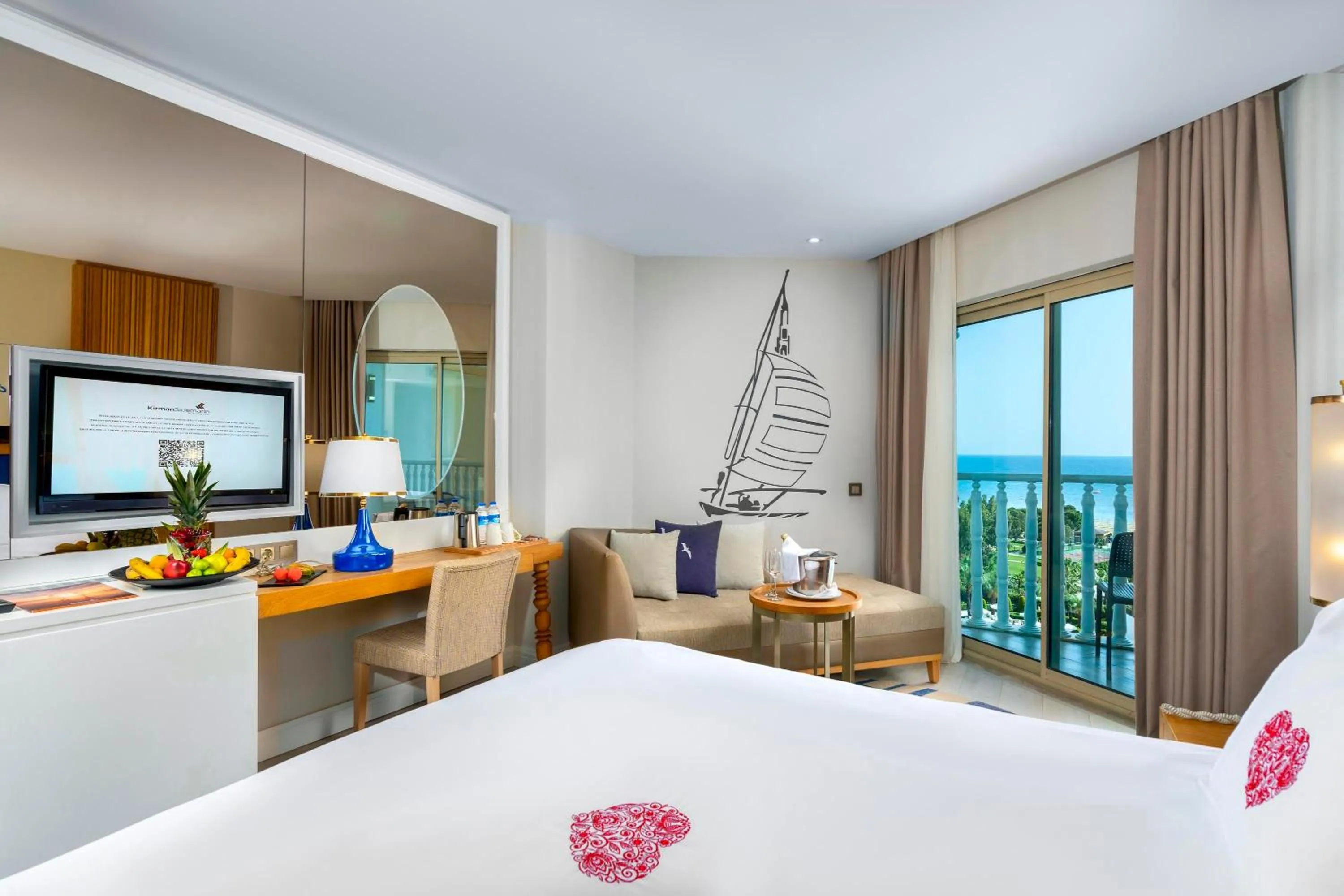 Bed in Kirman Sidemarin Beach & Spa - All Inclusive