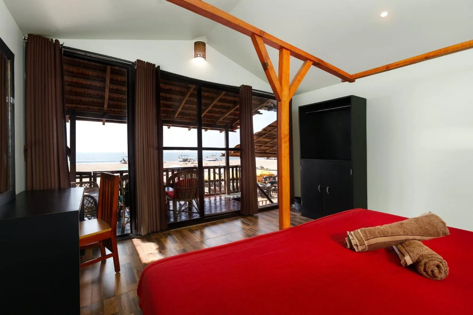 Bed in Om Shanti Beach Stay Patnem