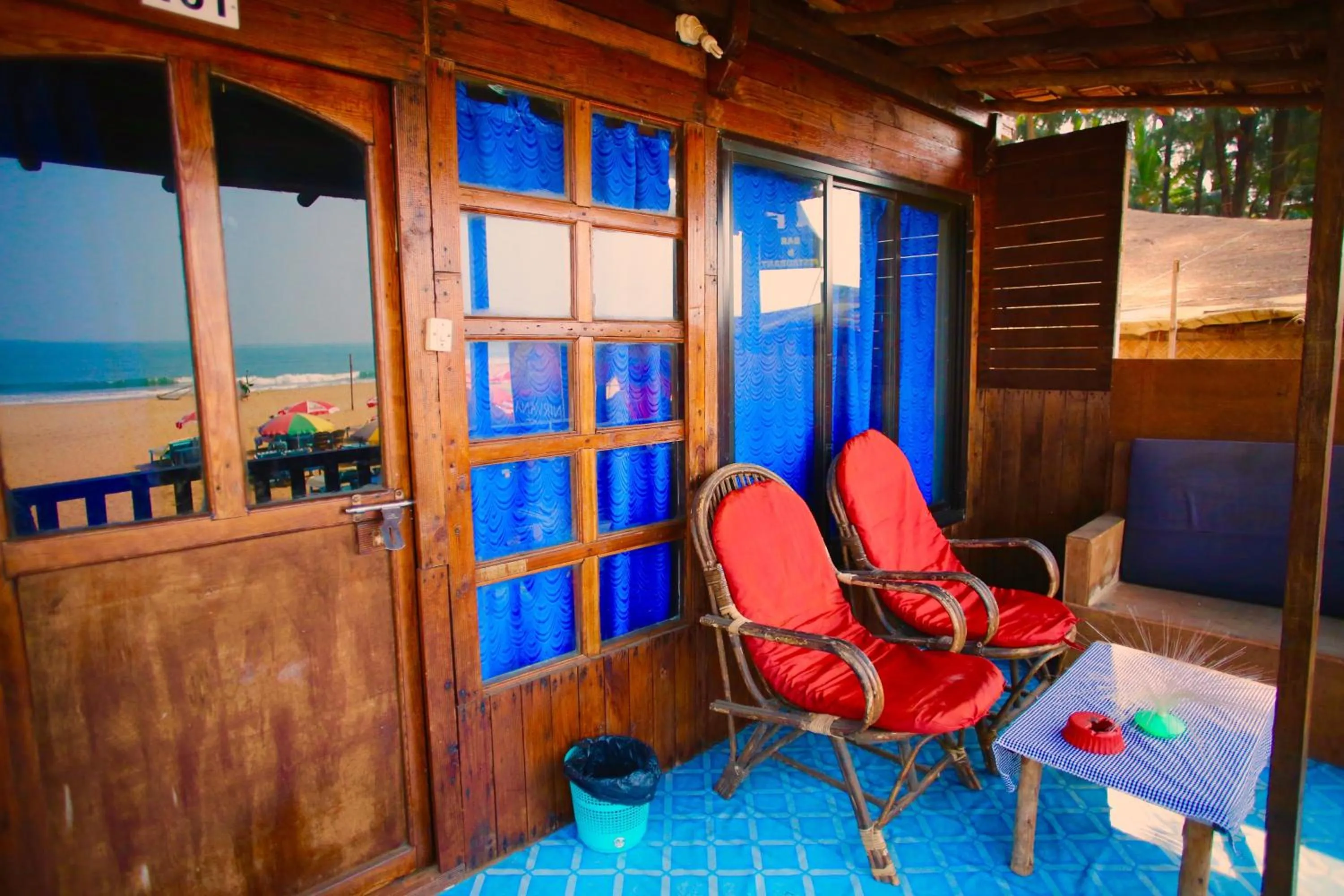 Seating area in Om Shanti Beach Stay Patnem