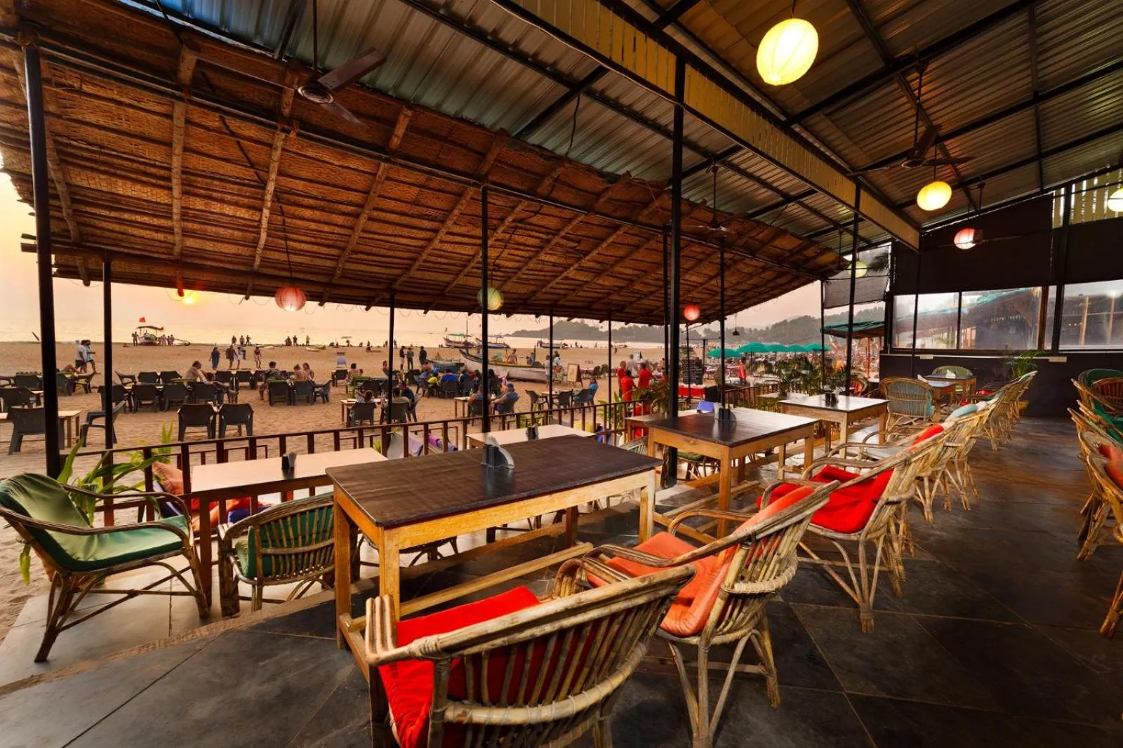 Seating area in Om Shanti Beach Stay Patnem