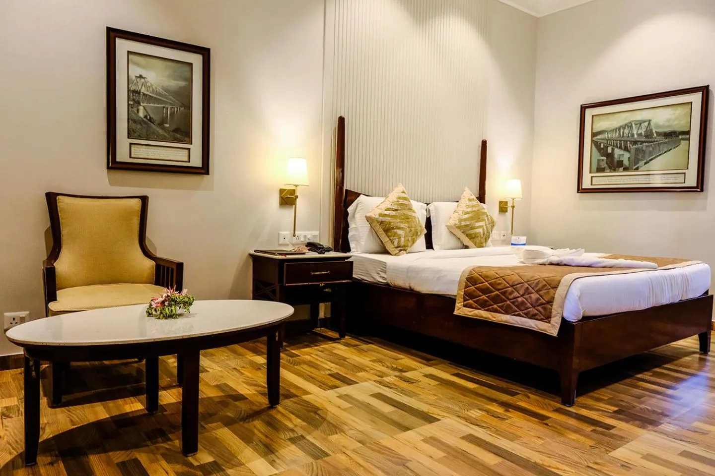 Bed in Chanakya BNR Hotel