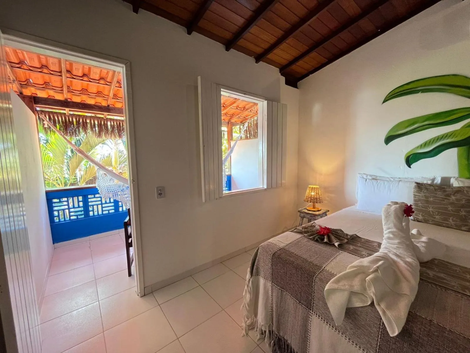 View (from property/room), Bed in Pousada Nascente do Sol