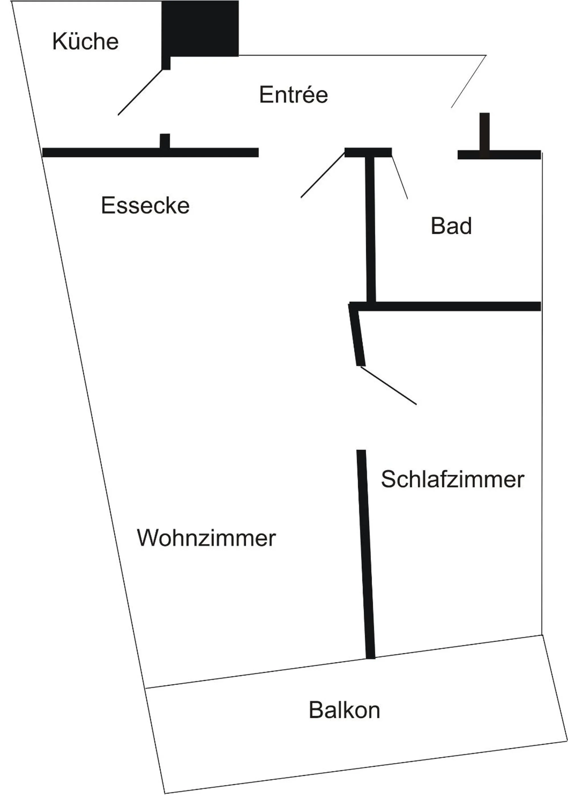 Floor plan in FeWo Bonnita - Nähe UN-Campus u. WCCB