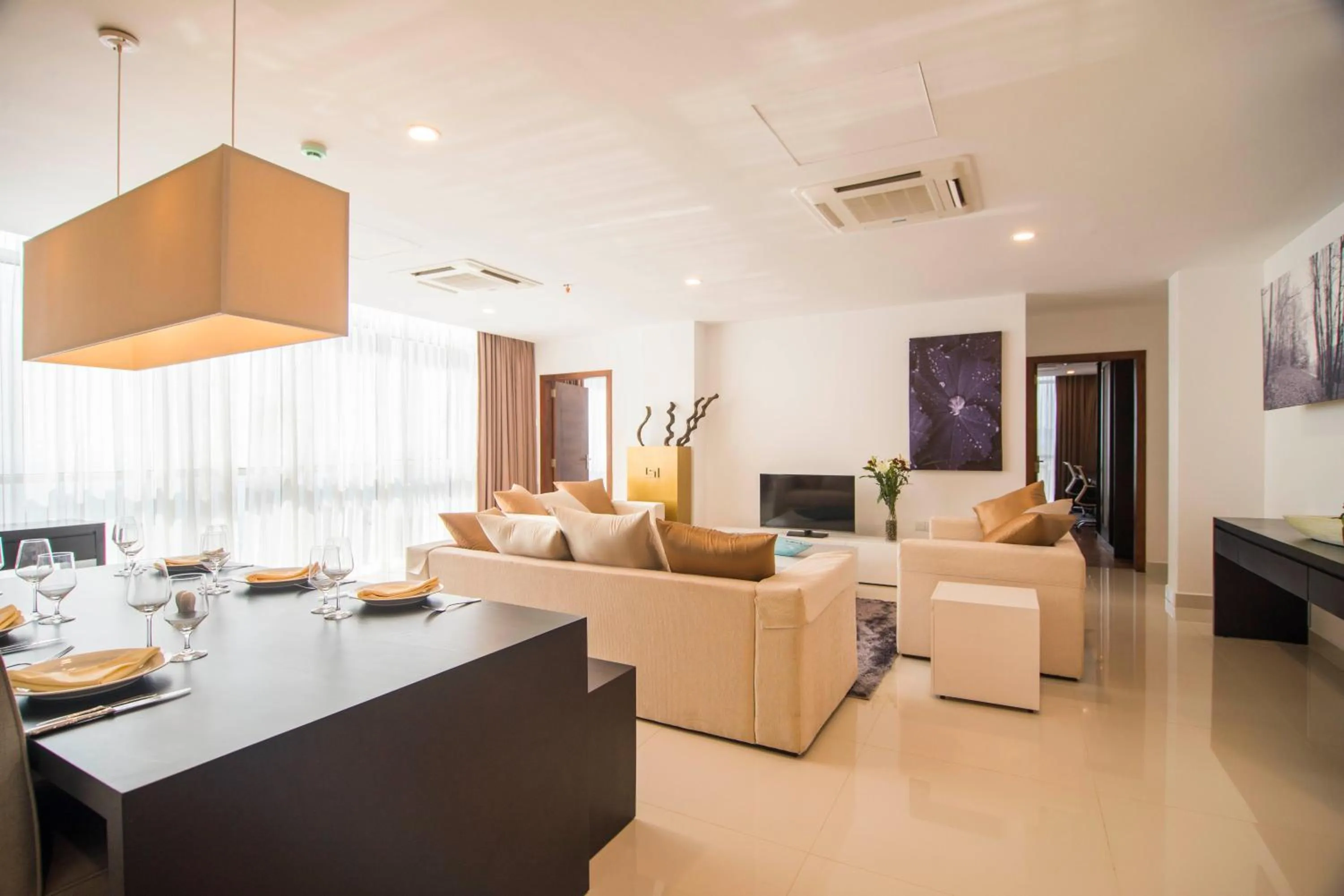 Living room in Platinum One Suites