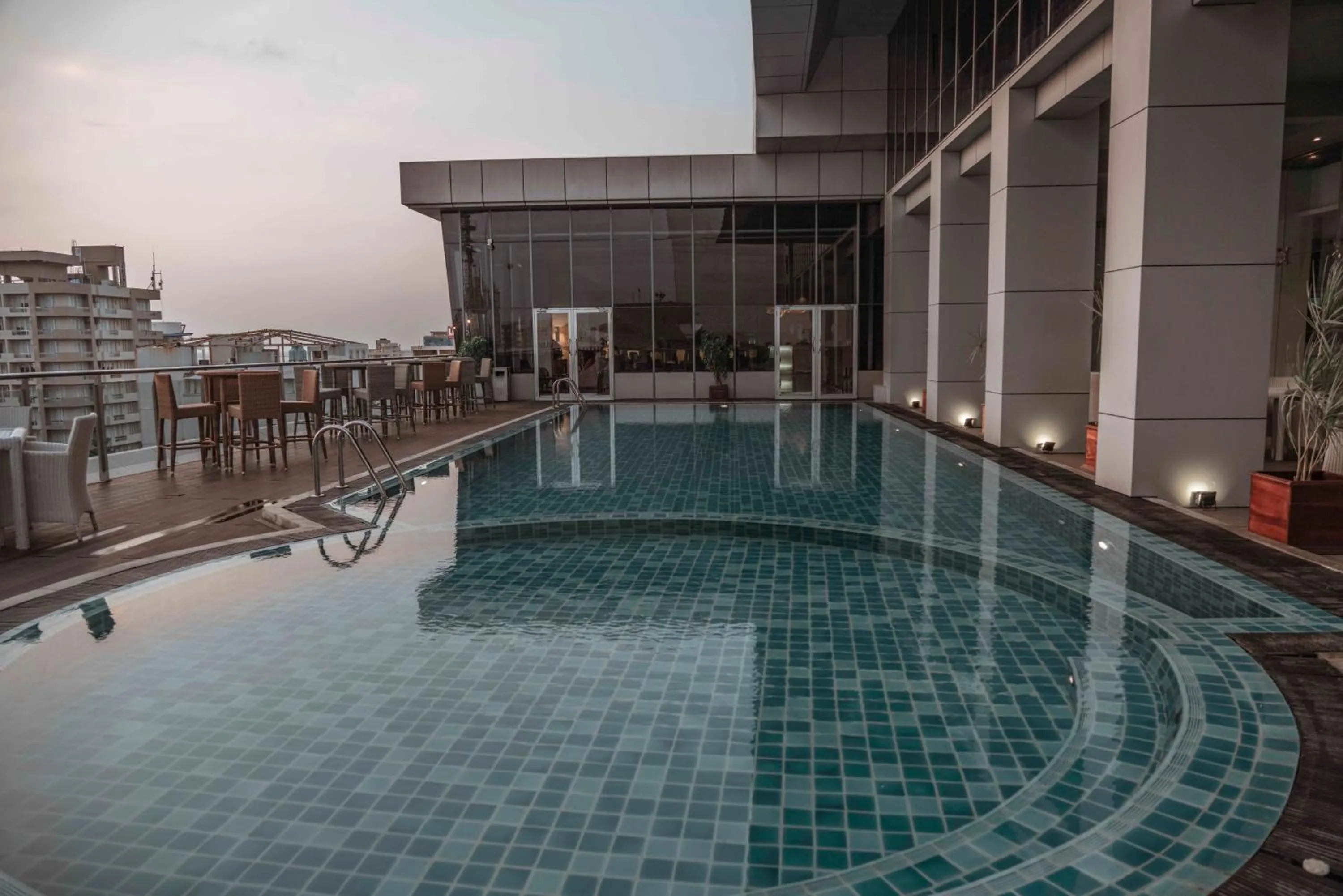 Swimming pool in Platinum One Suites