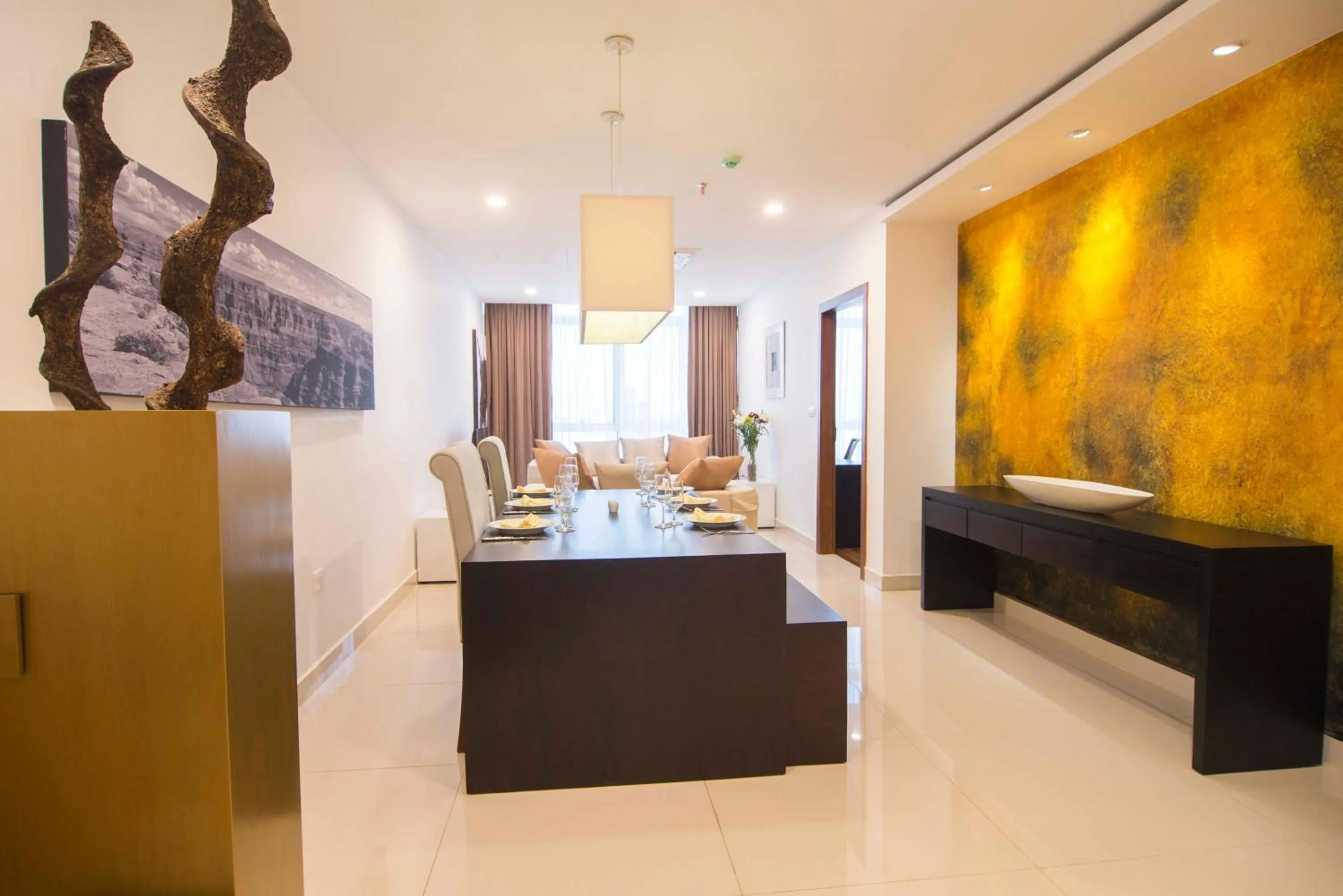 Dining area in Platinum One Suites