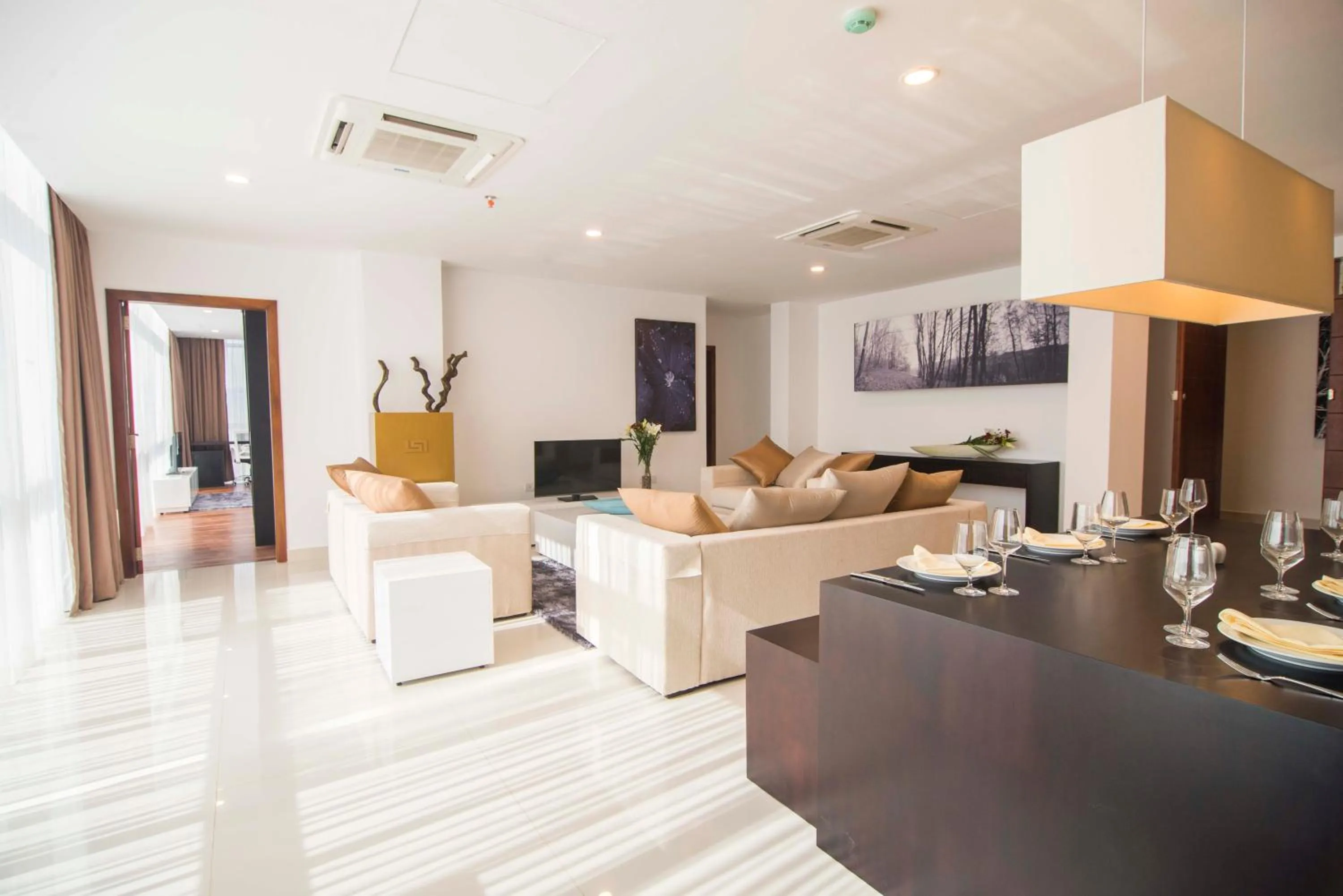 Living room in Platinum One Suites