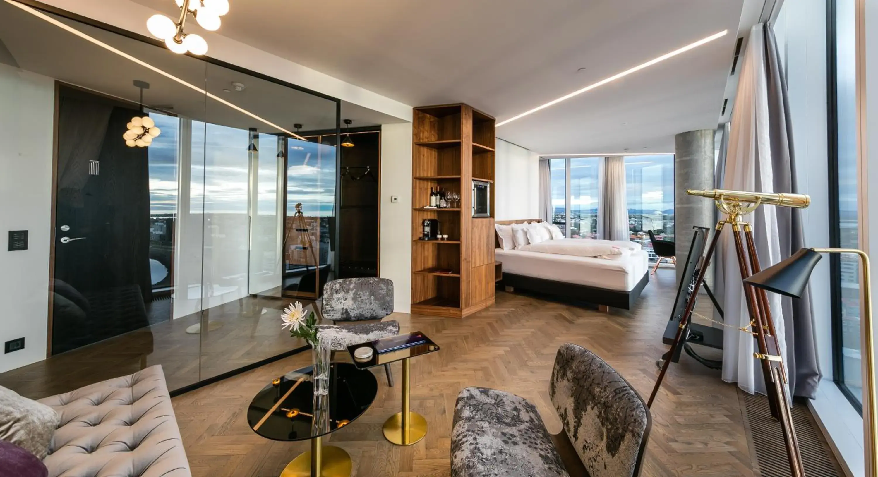 Photo of the whole room, Bed in Tower Suites Reykjavík Photo of the whole room, Bed in Tower Suites Reykjavík