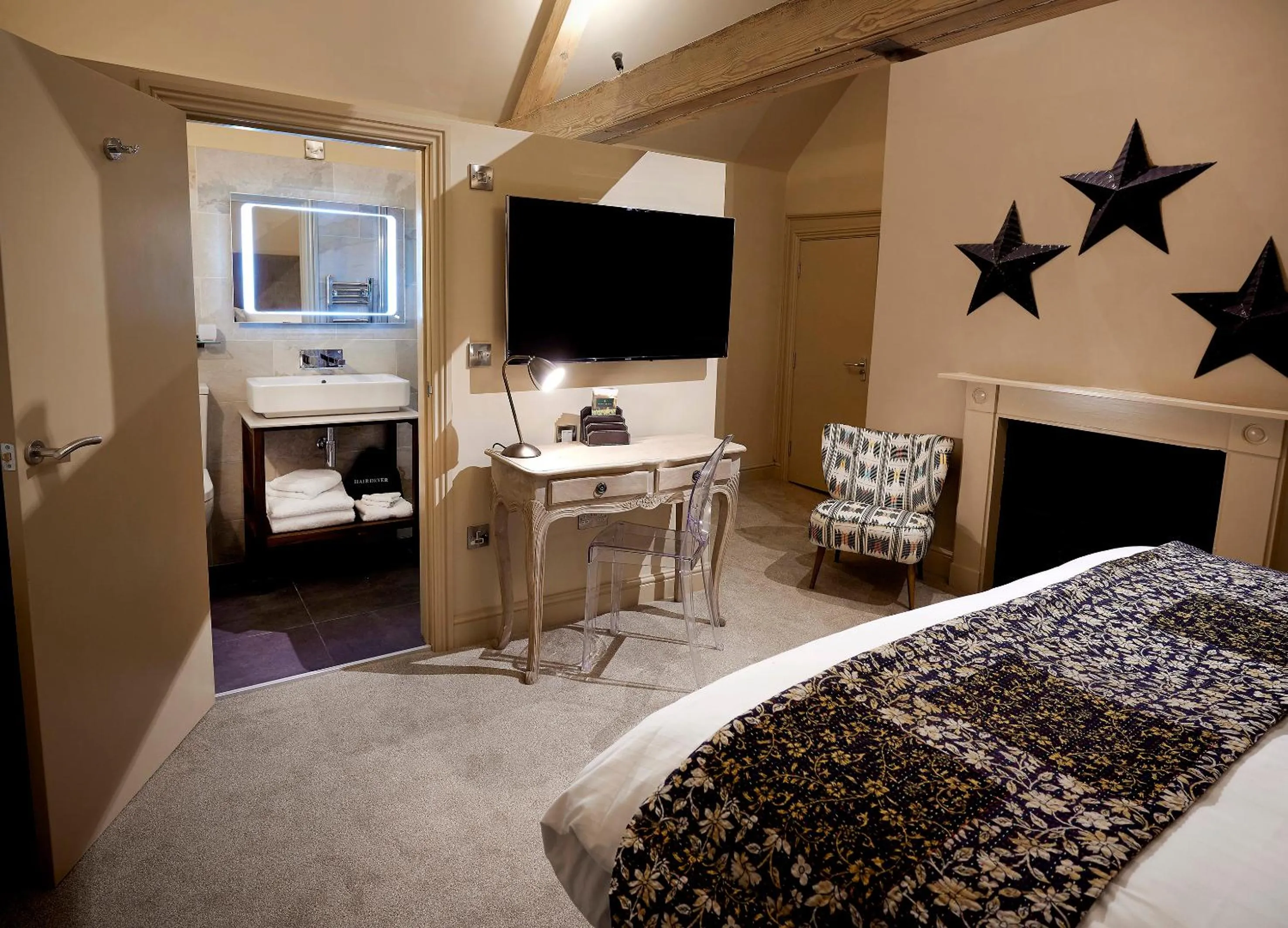 Decorative detail, Bed in The Tickled Trout