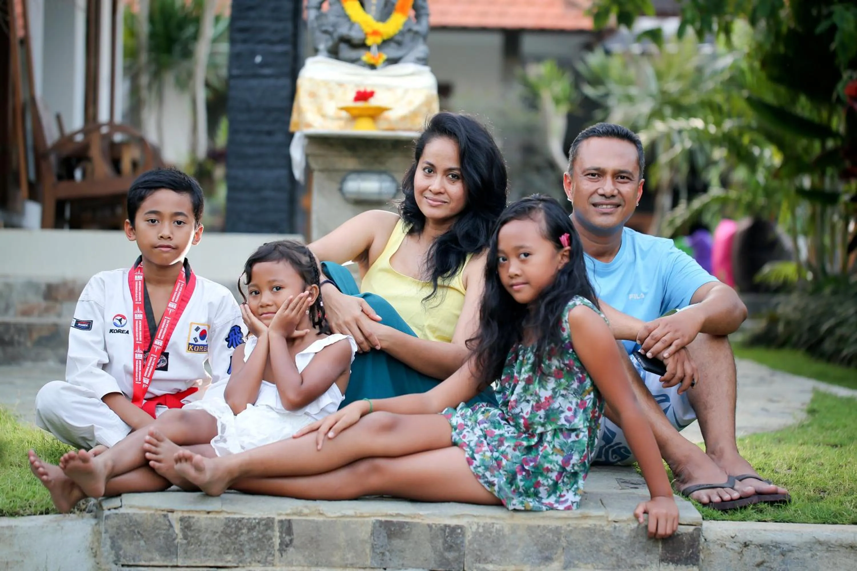Family in Green Papaya House