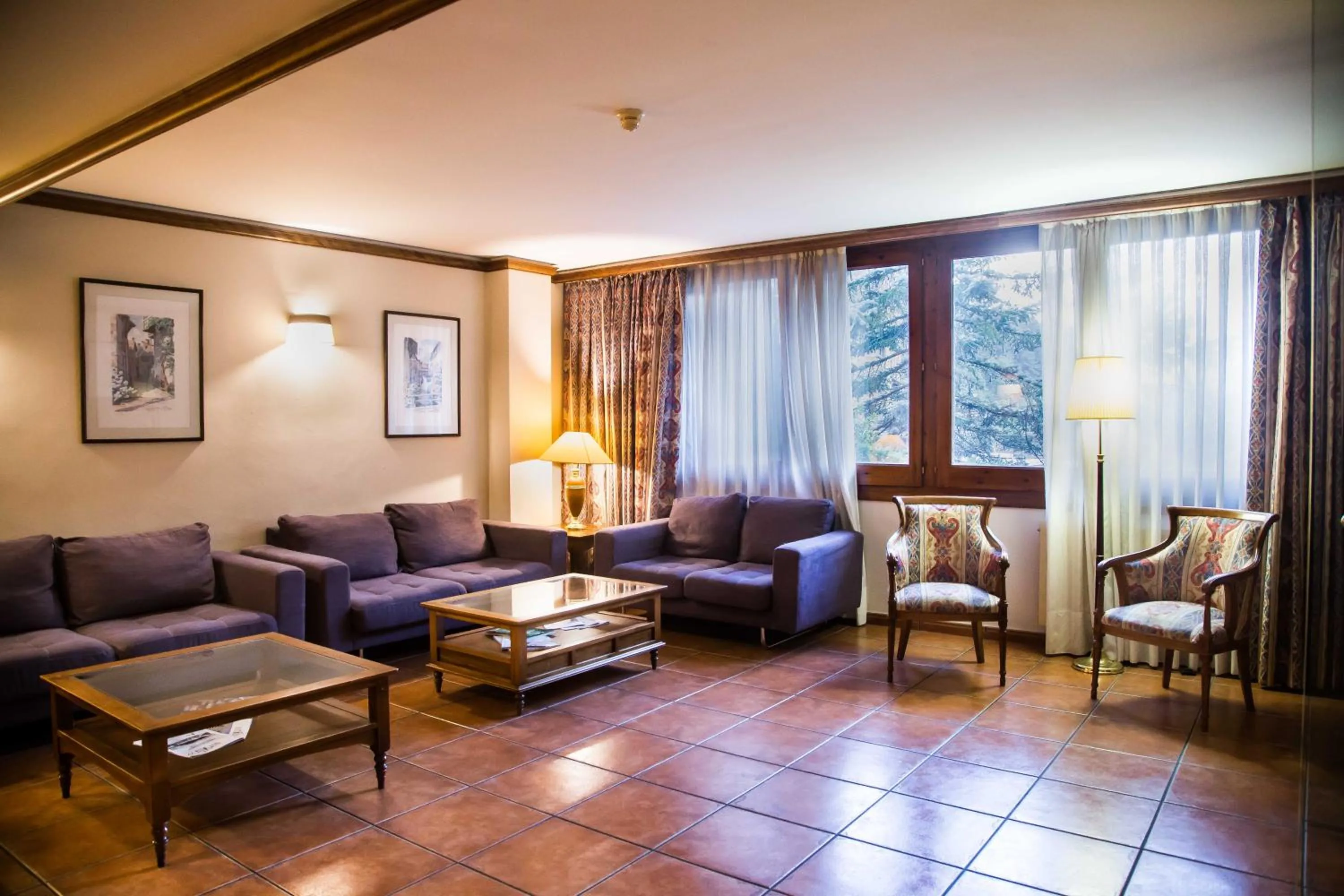 Communal lounge/ TV room in Hotel Xalet Verdú