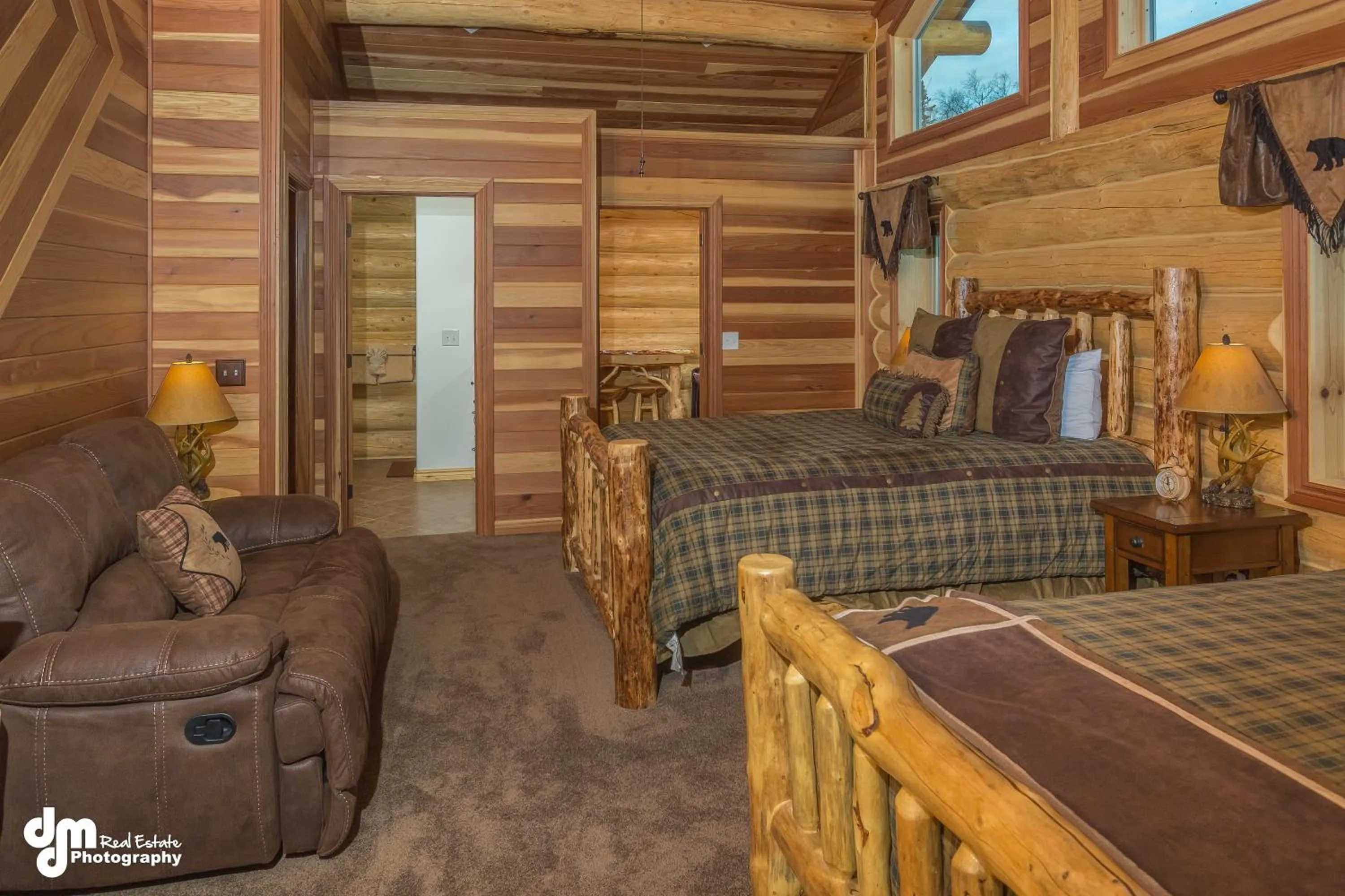 Bed in Alaska Knotty Pine B&B