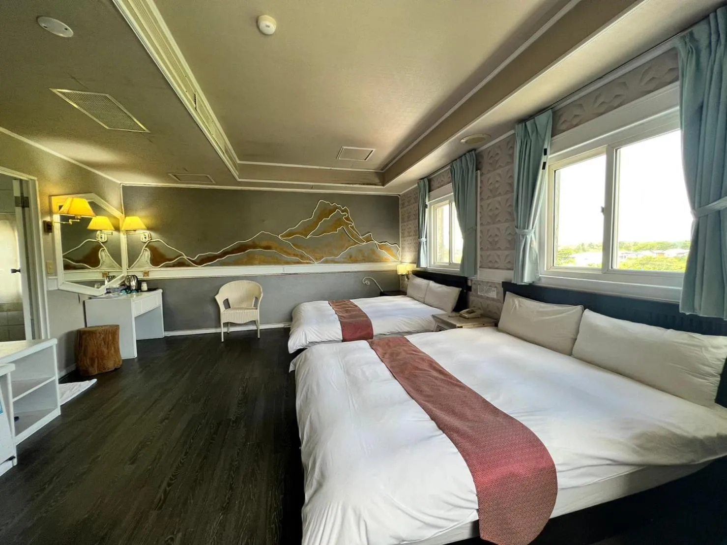 Bed in Dajenshan Hotel