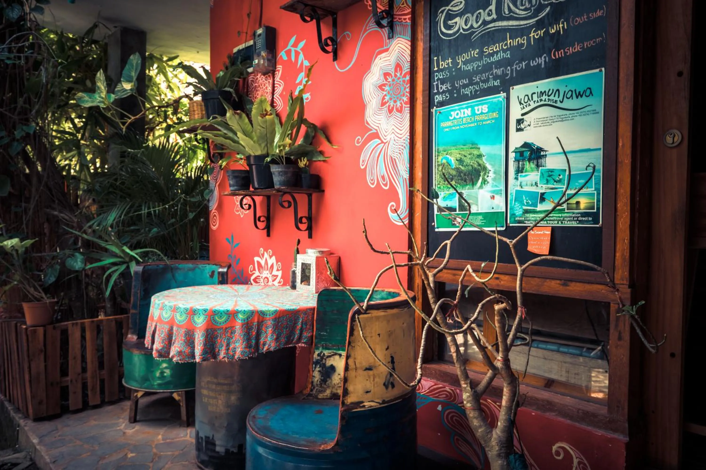 Seating area in Good Karma Yogyakarta