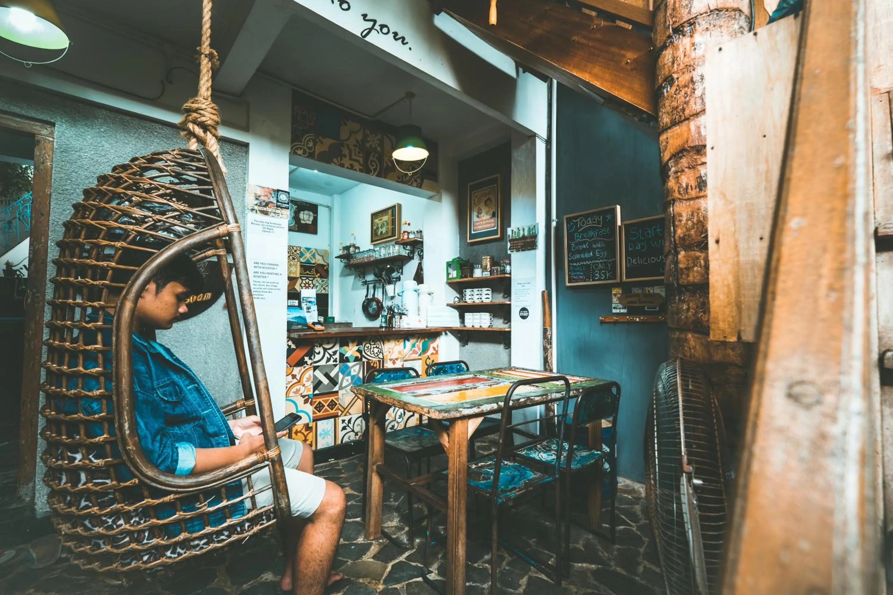 Seating area in Good Karma Yogyakarta