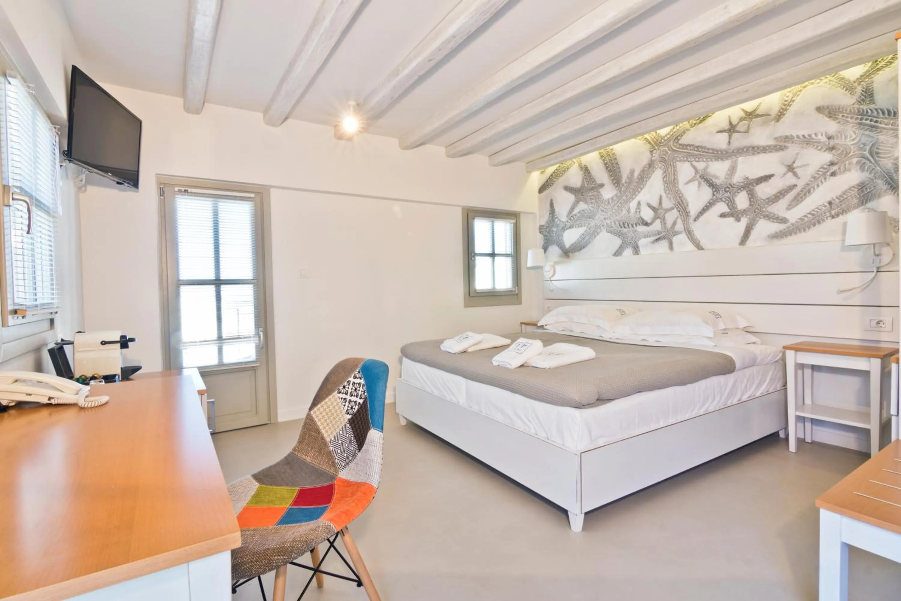 Bed in Lindos Comfy Suites