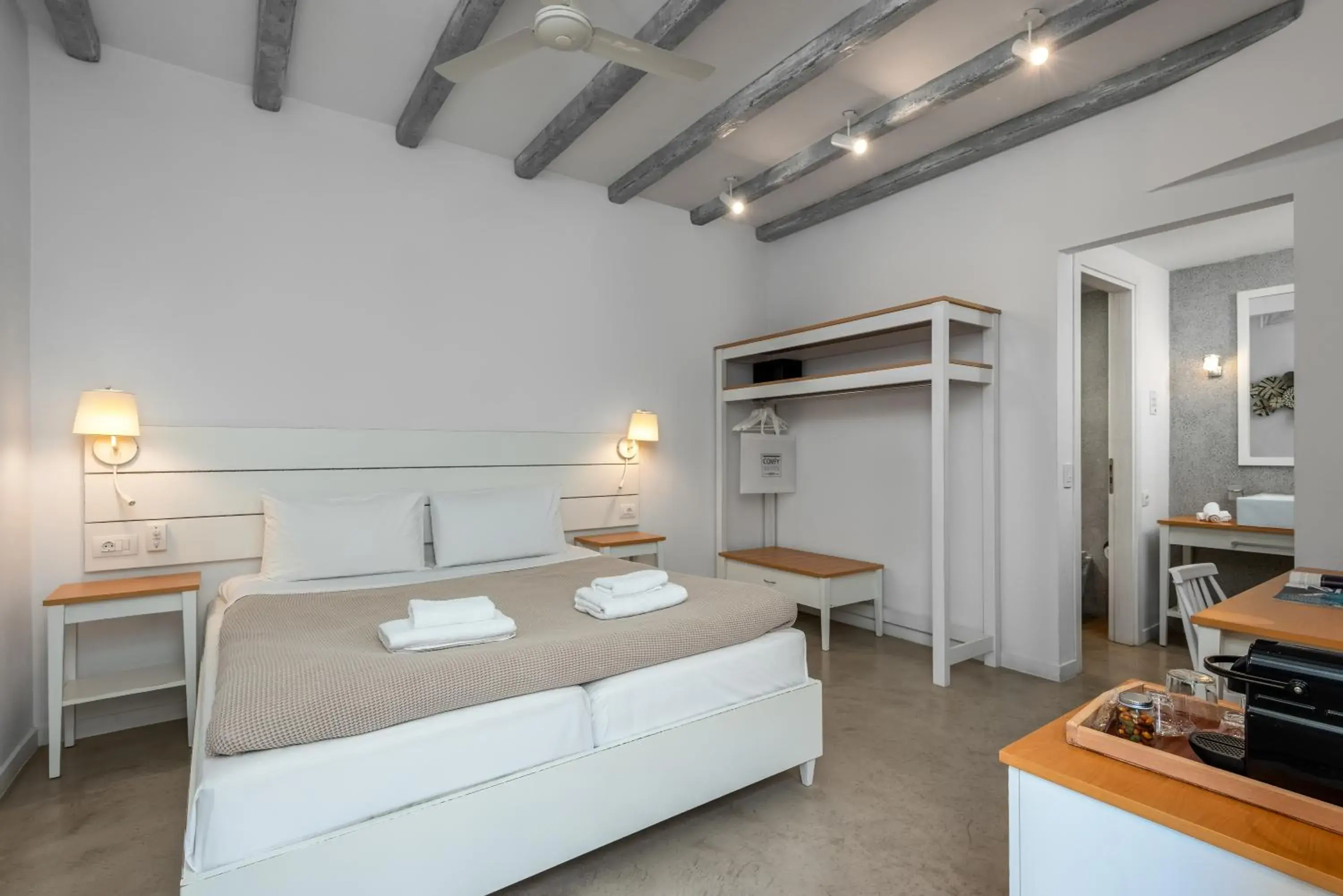 Bedroom, Bed in Lindos Comfy Suites Bedroom, Bed in Lindos Comfy Suites