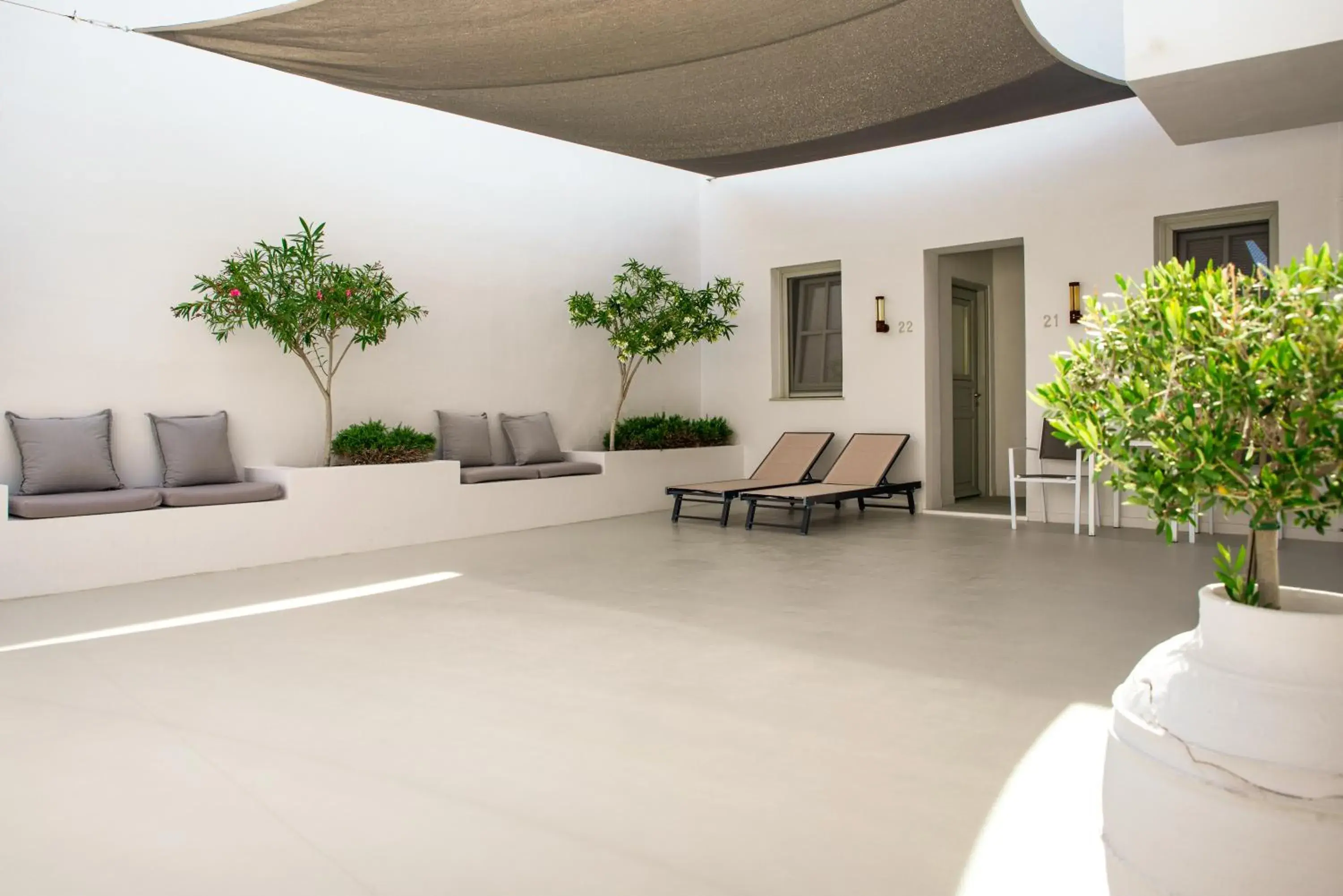 sunbed in Lindos Comfy Suites sunbed in Lindos Comfy Suites