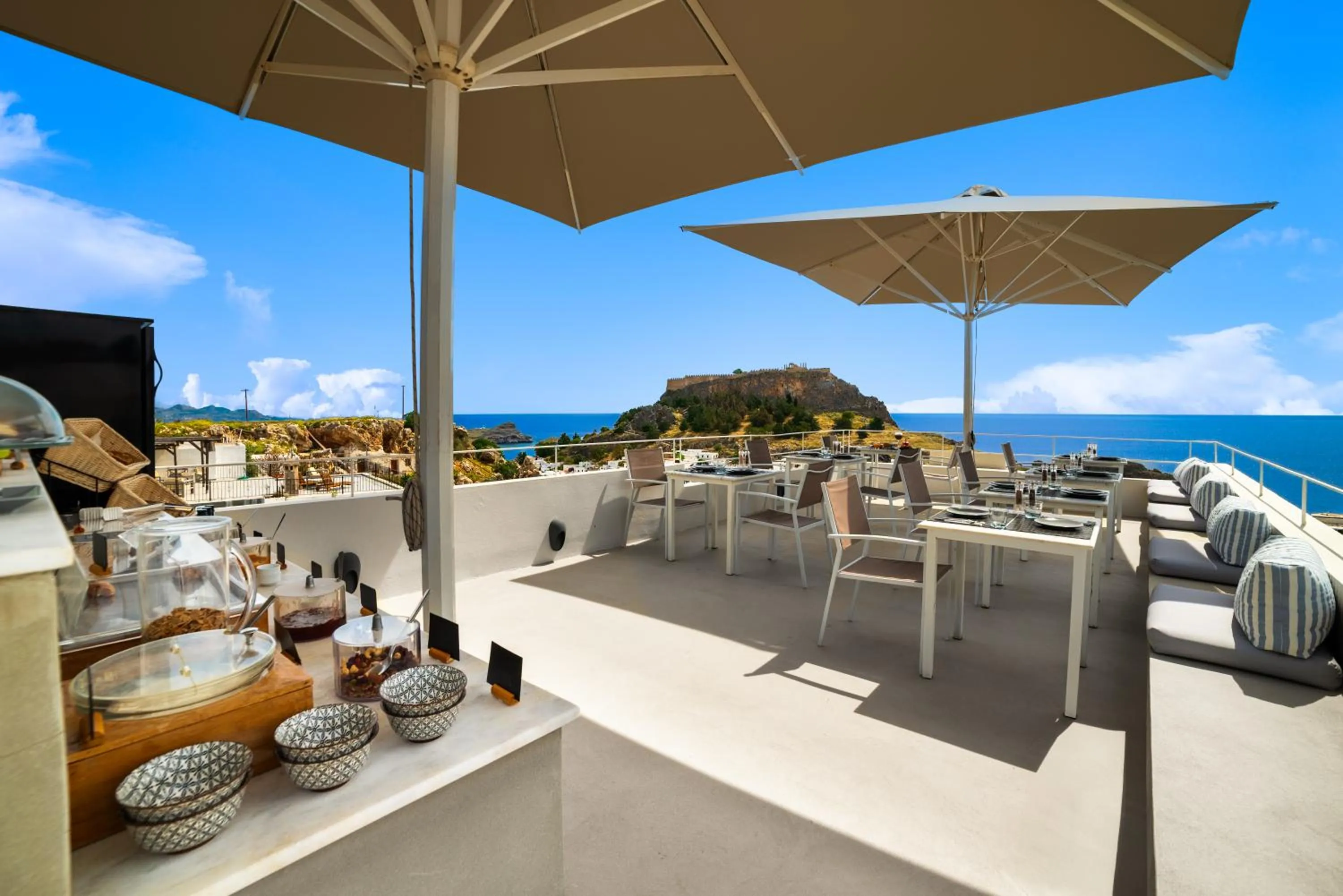 Buffet breakfast in Lindos Comfy Suites