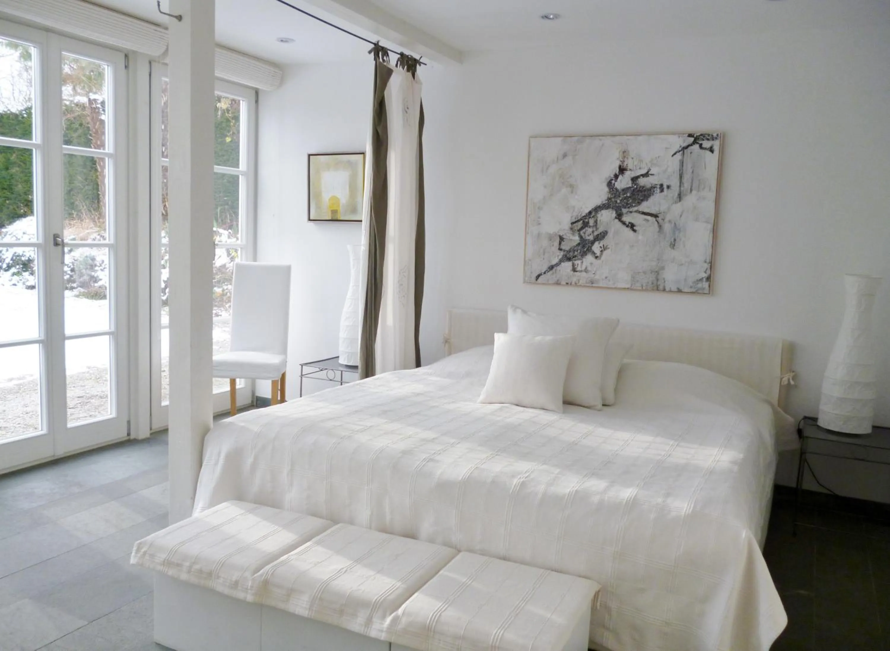 Bed in Am Eichholz Galerie & Art-Hotel