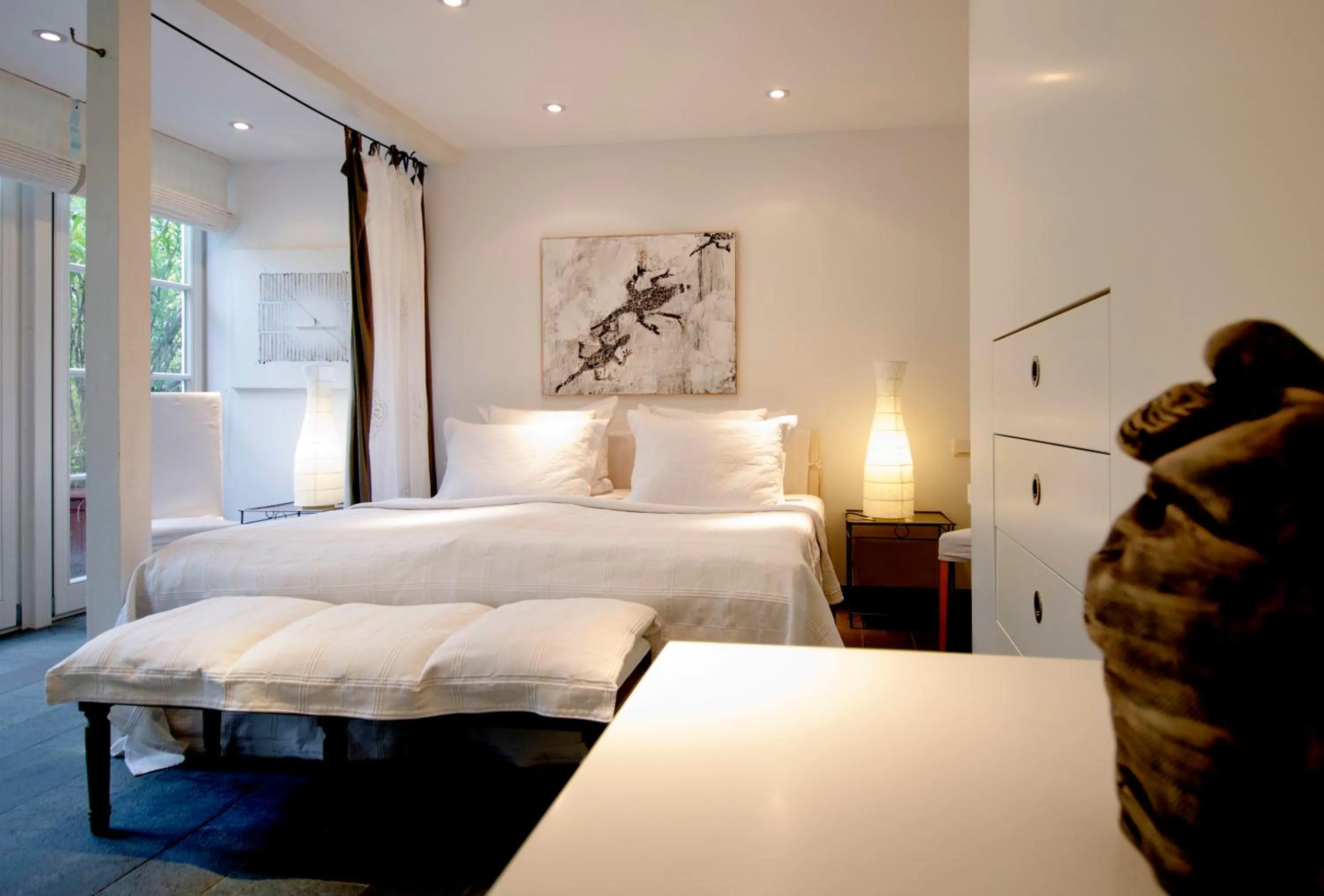 Bed in Am Eichholz Galerie & Art-Hotel