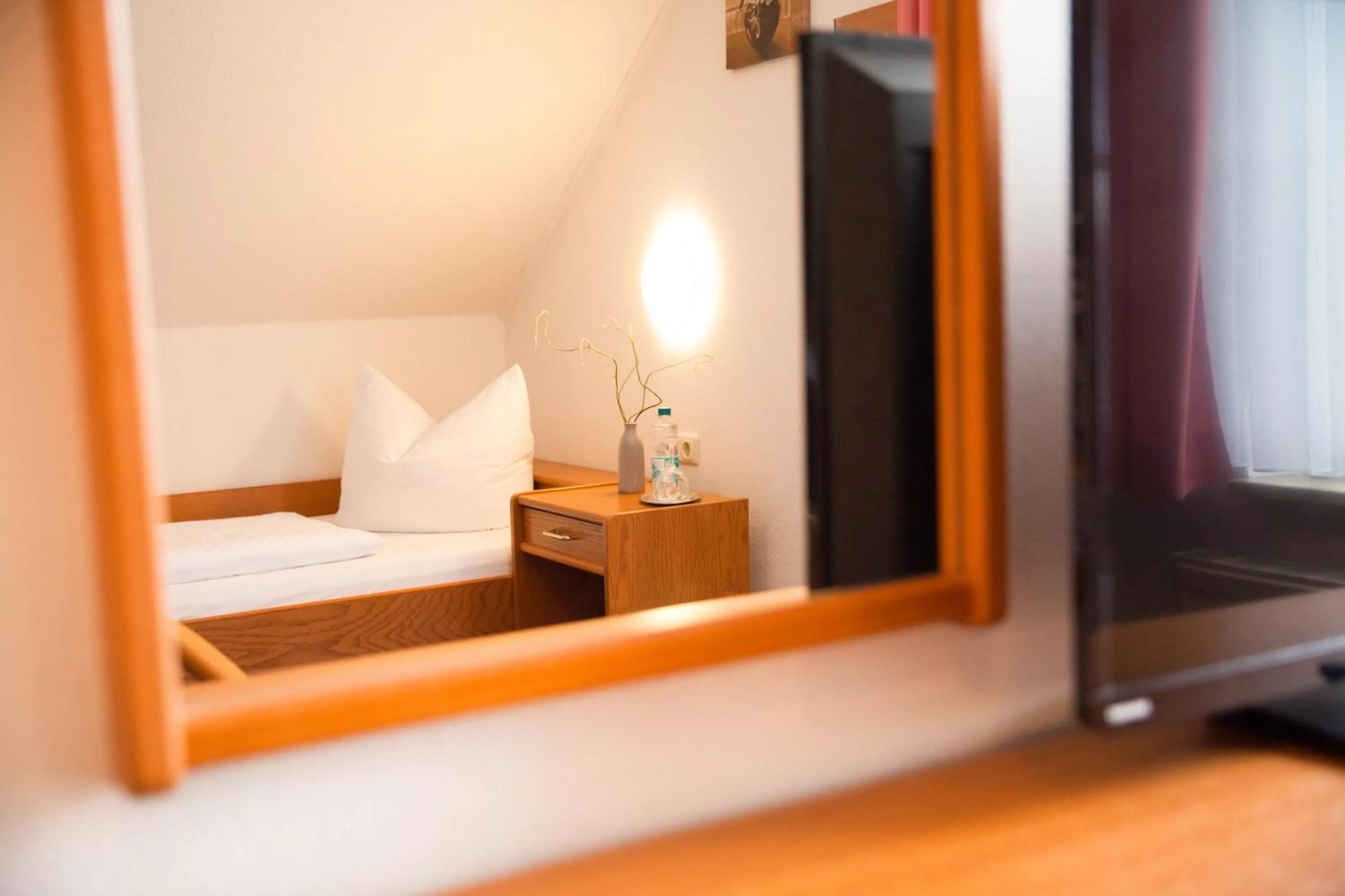 Photo of the whole room, Bed in Hotel Am Meilenstein