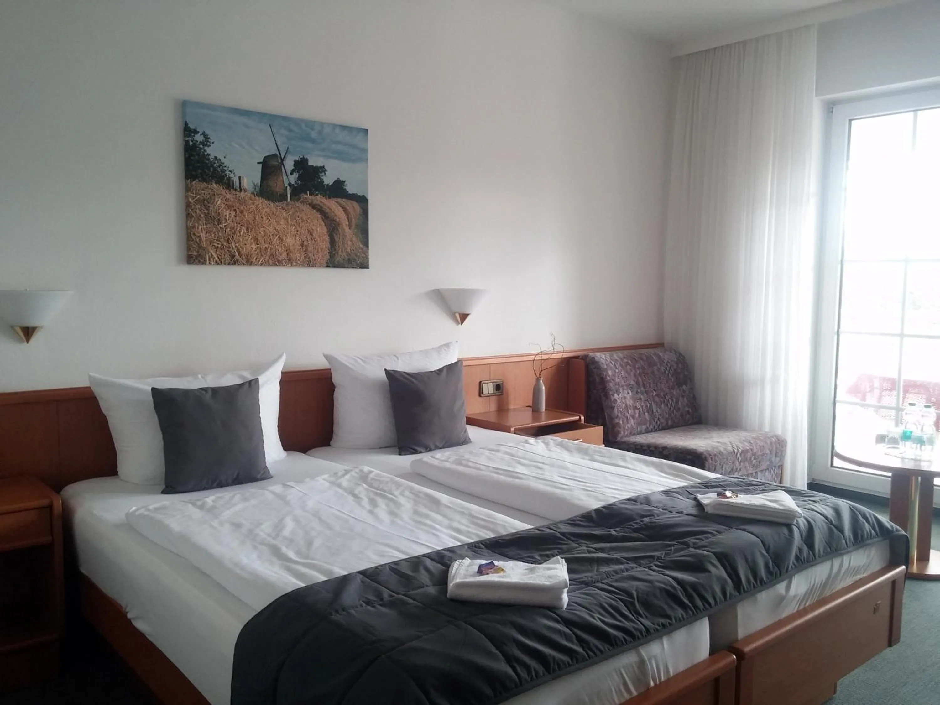 Photo of the whole room, Bed in Hotel Am Meilenstein