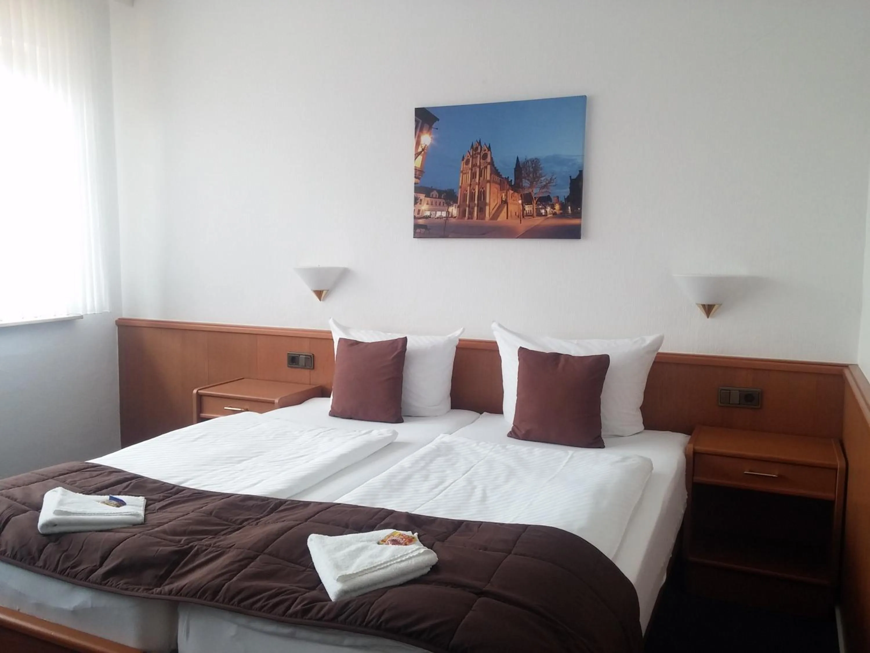 Photo of the whole room, Bed in Hotel Am Meilenstein