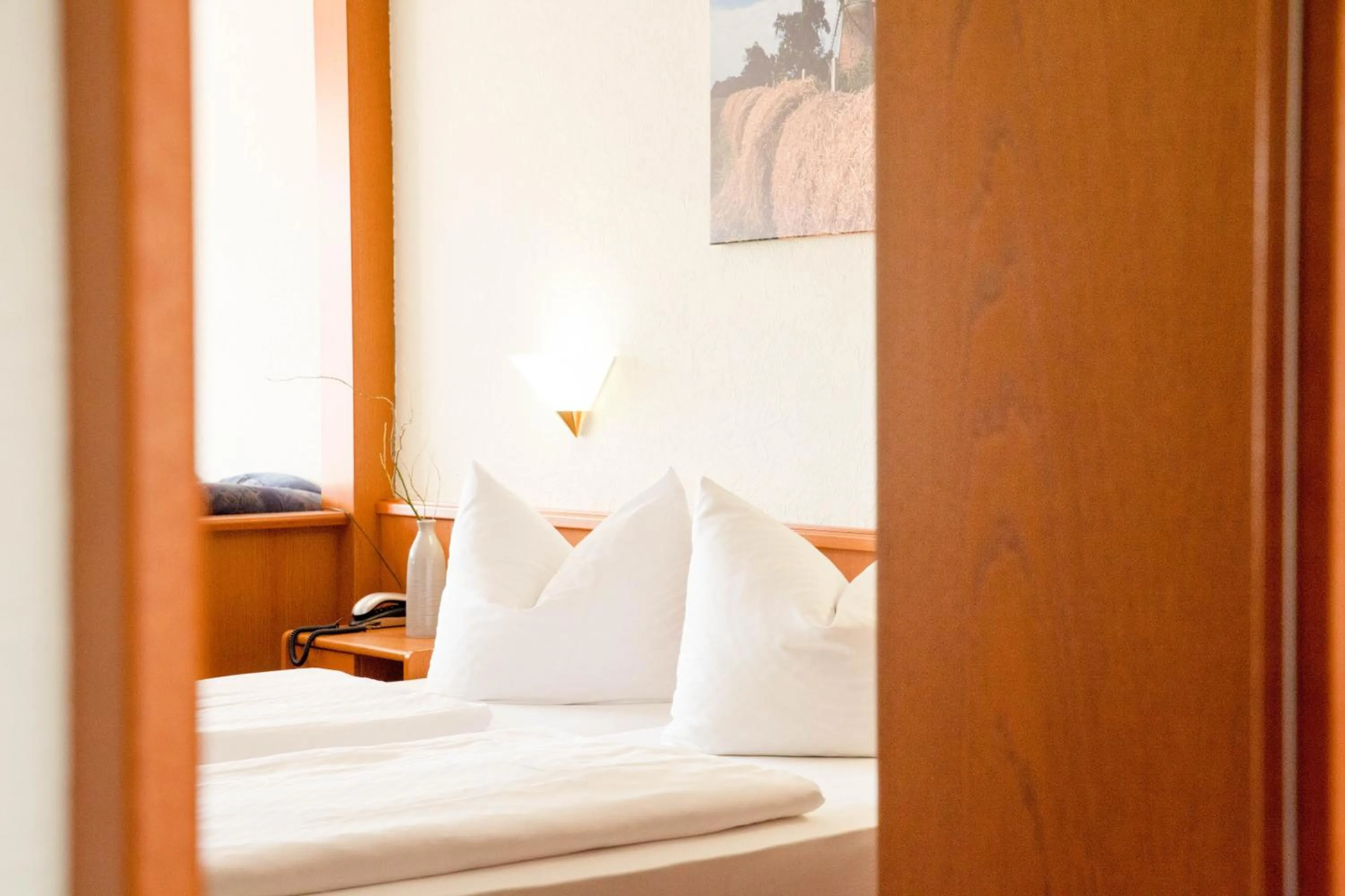 Photo of the whole room, Bed in Hotel Am Meilenstein