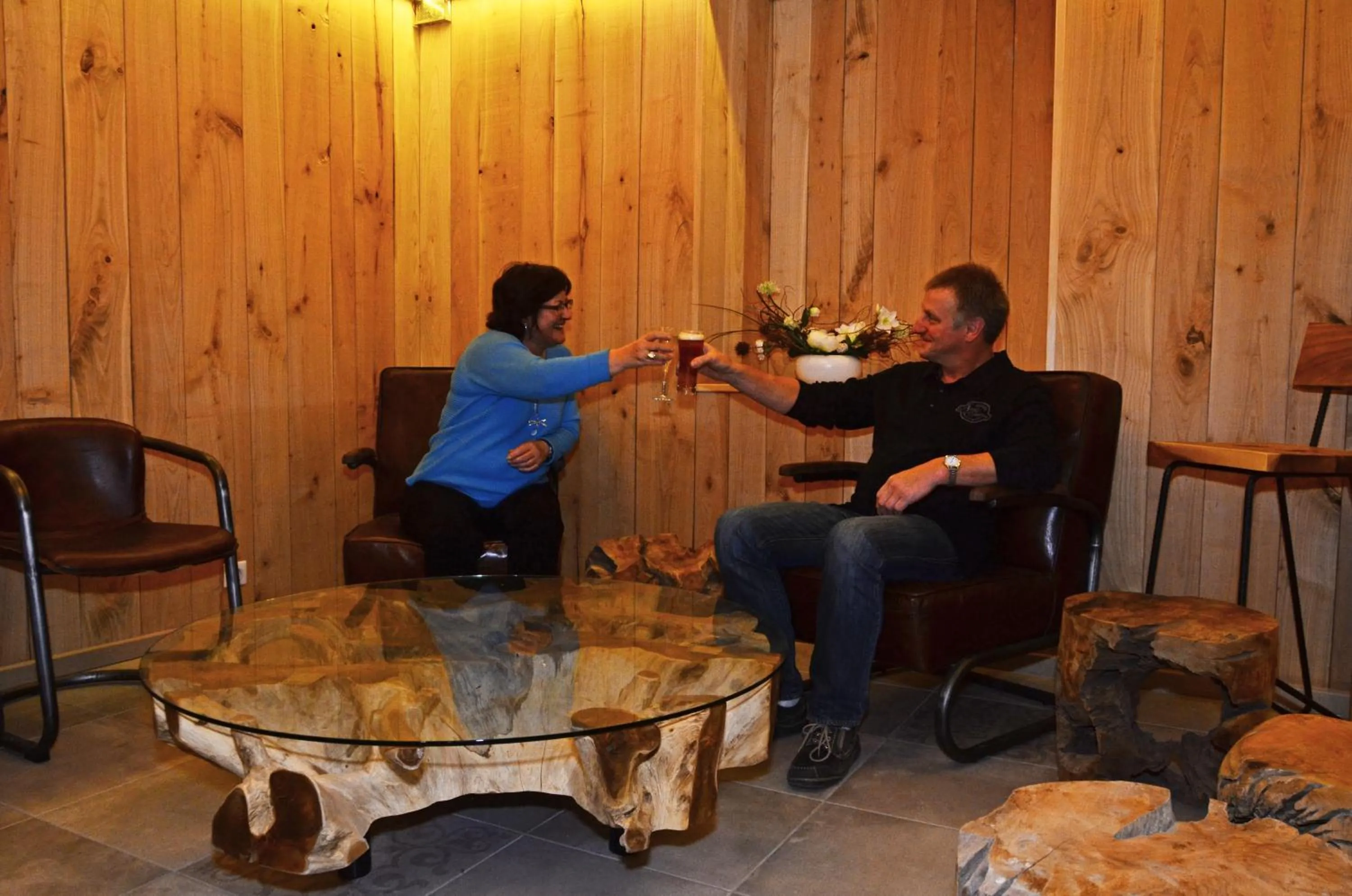 Lounge or bar in Domaine du Hirtz, Restaurant & Spa