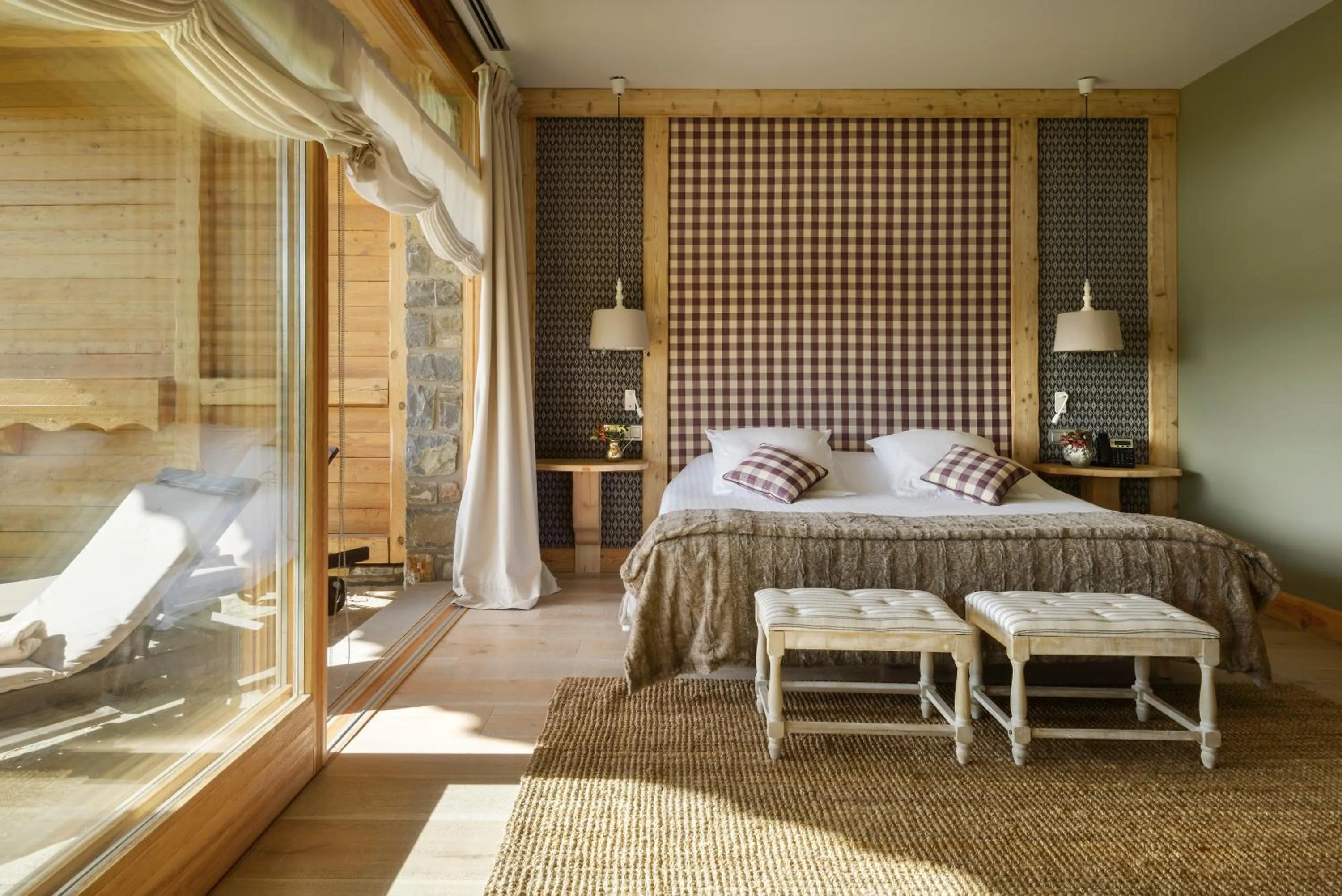 Bed in Hotel Viñas de Lárrede