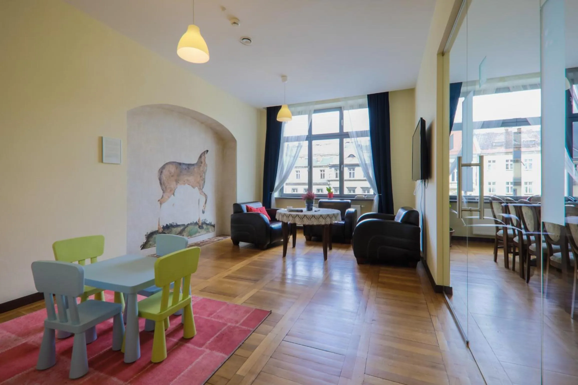 Seating area in Kamienica Pod Aniołami